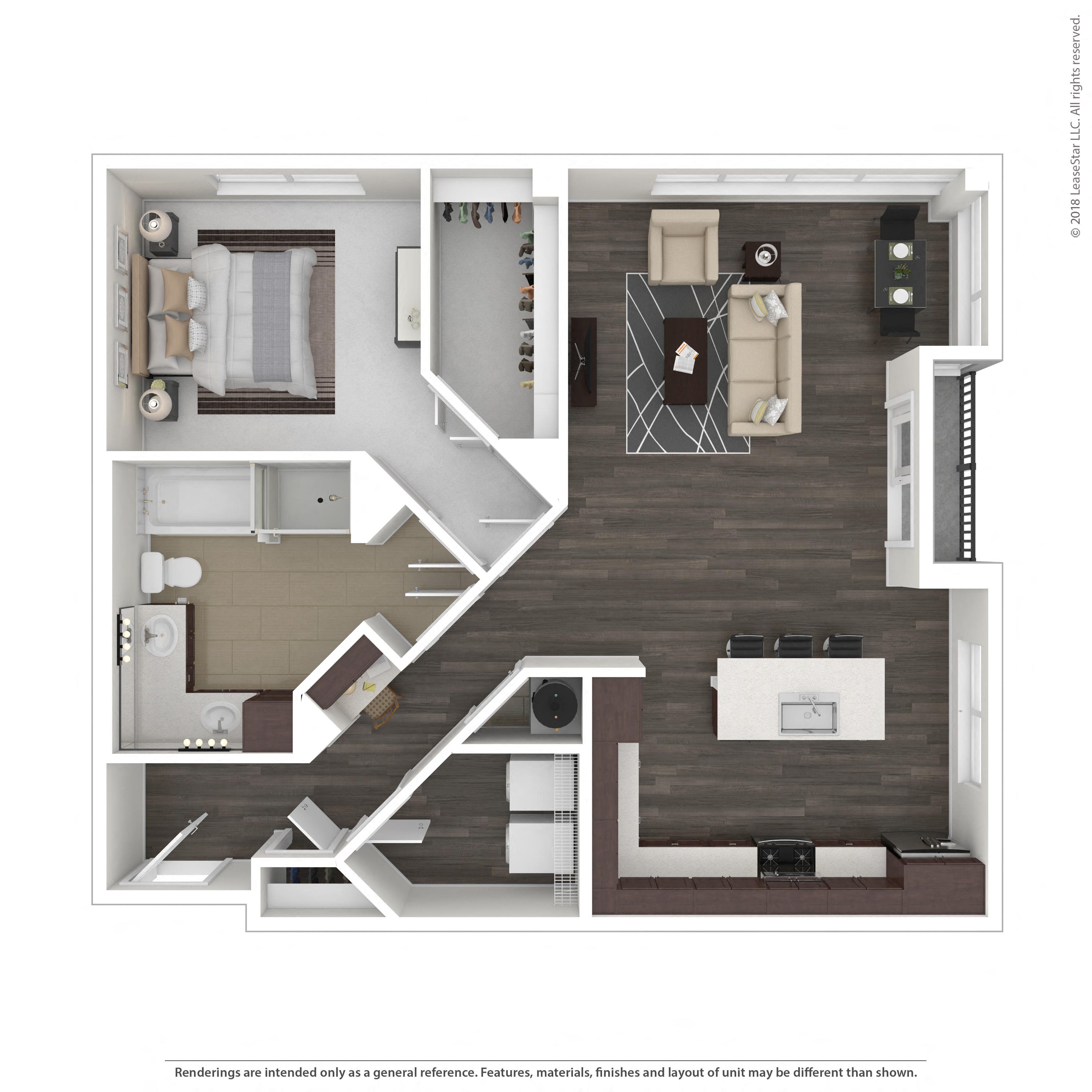 Floor plan layout diagram for 1M