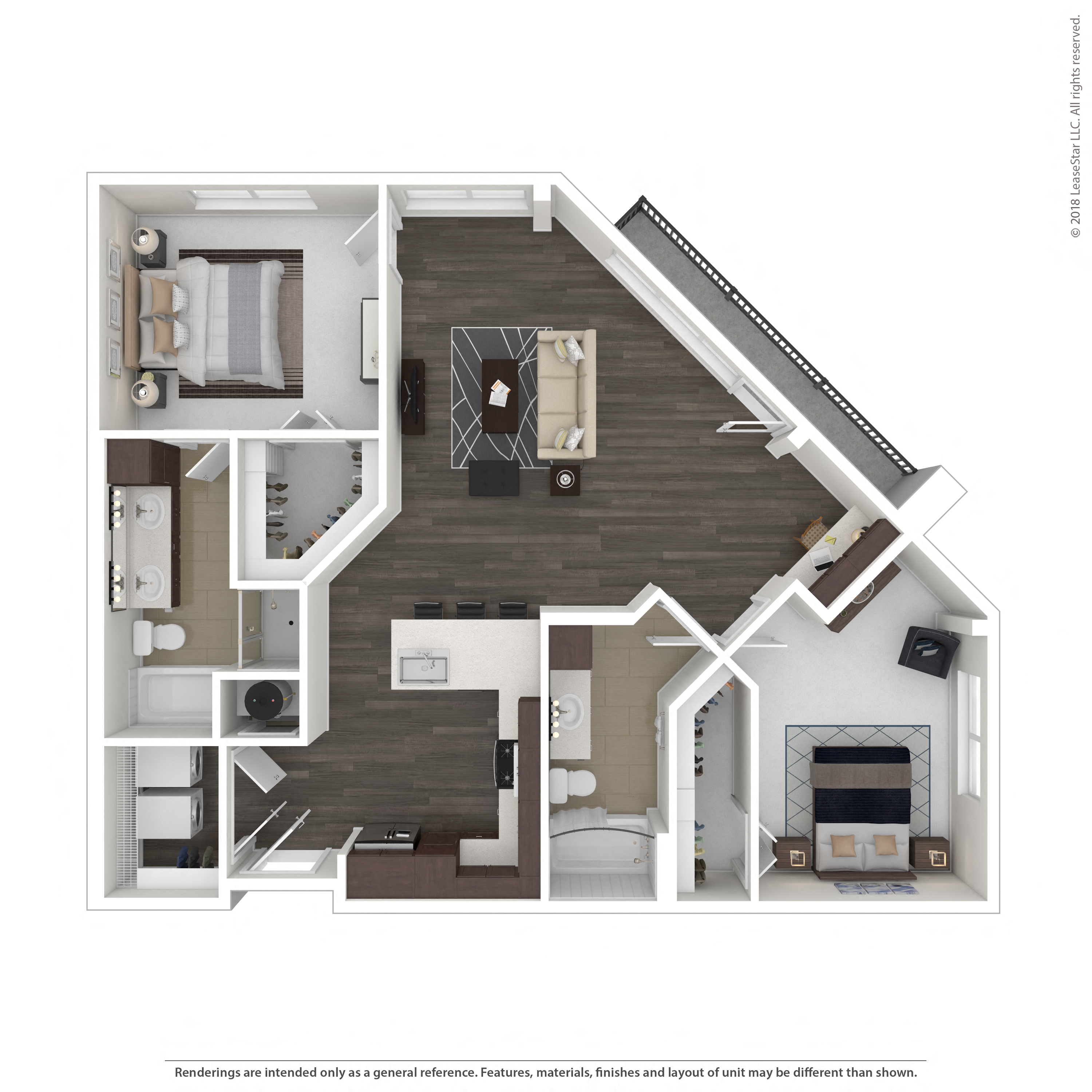 Floor plan layout diagram for 2E