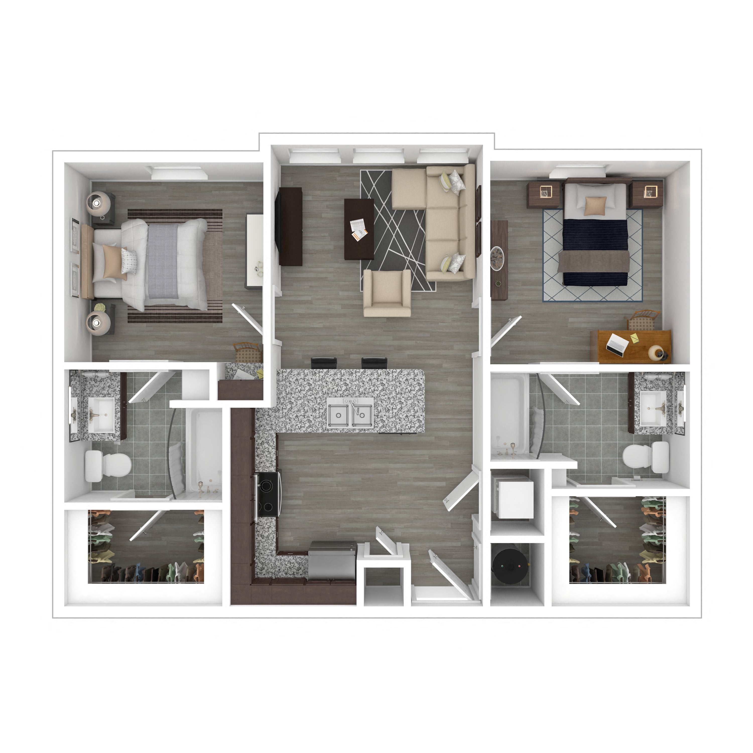 Floor plan layout diagram for 2A