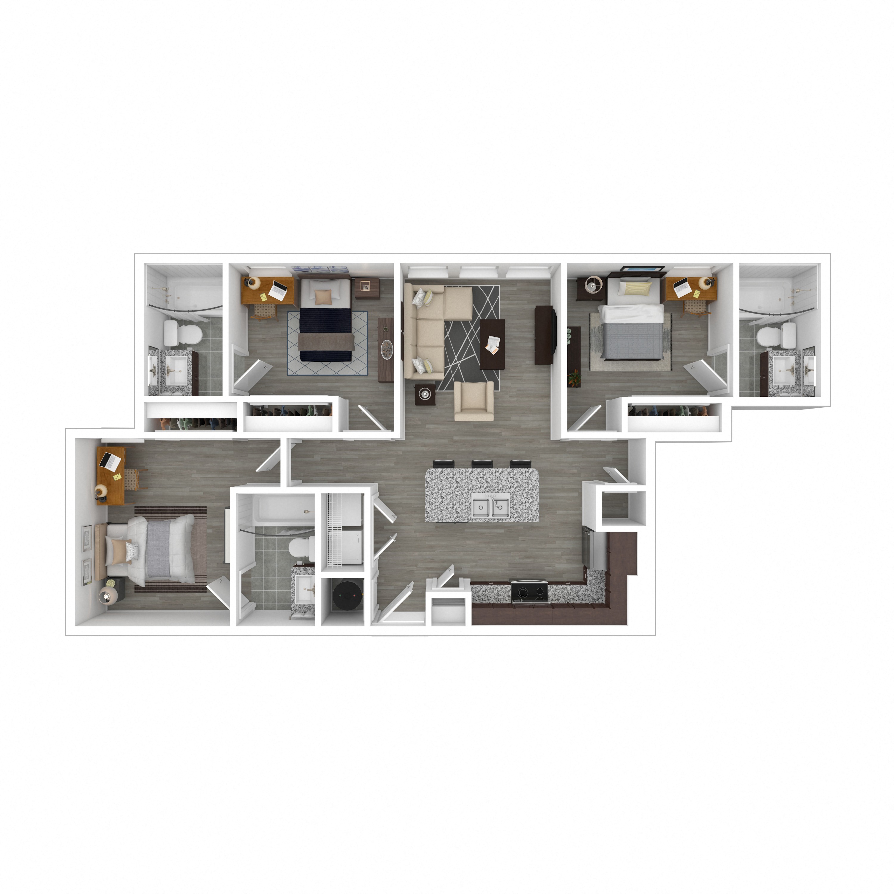 Floor plan layout diagram for 3A