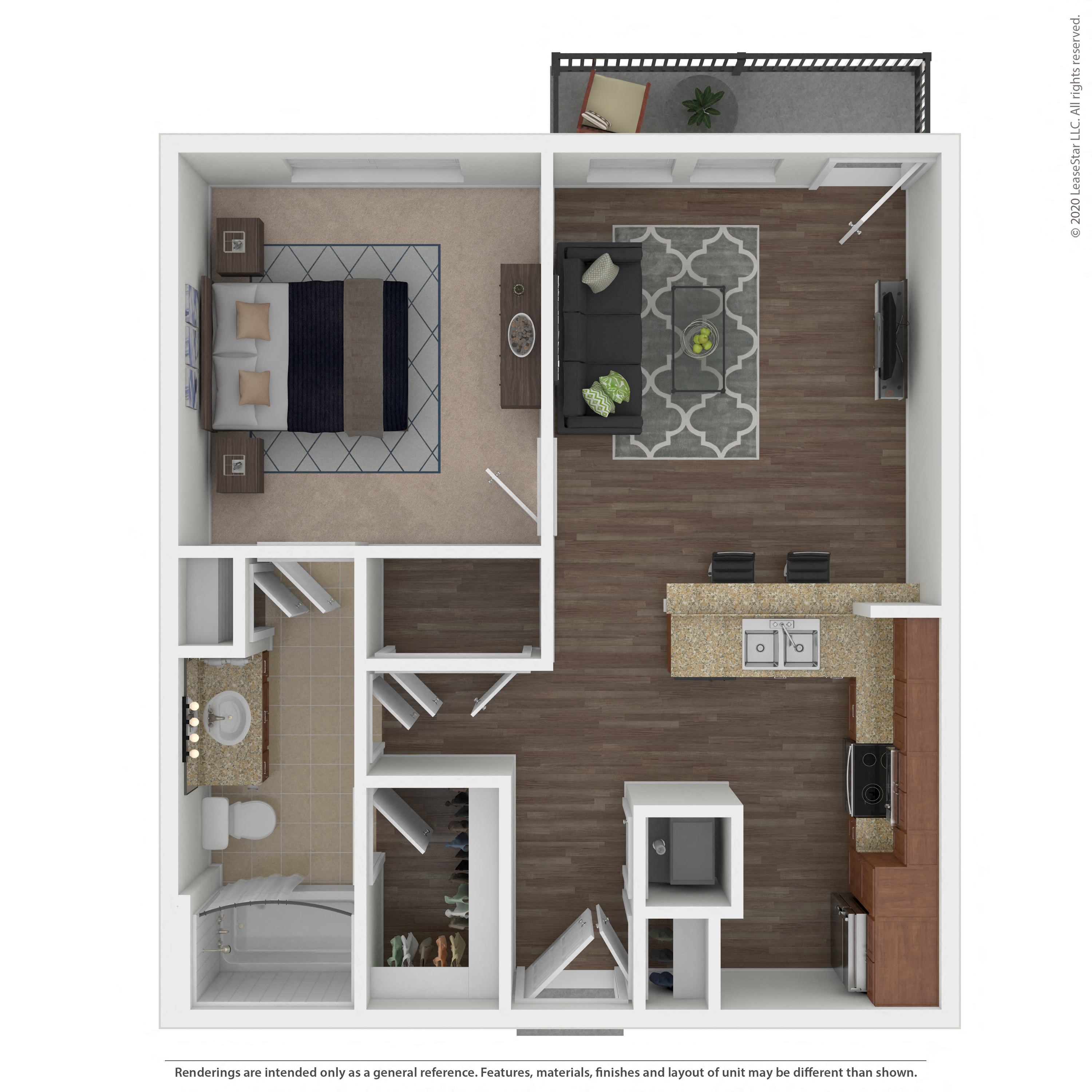 Floor plan layout diagram for 1A