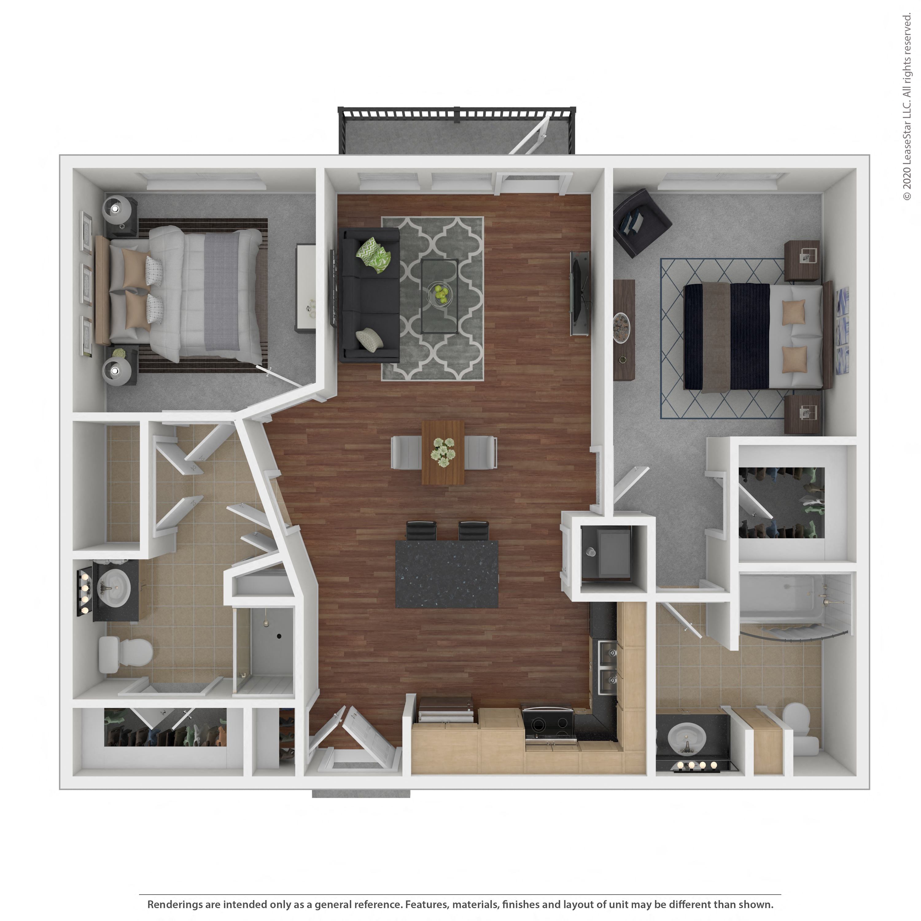 Floor plan layout diagram for 2A