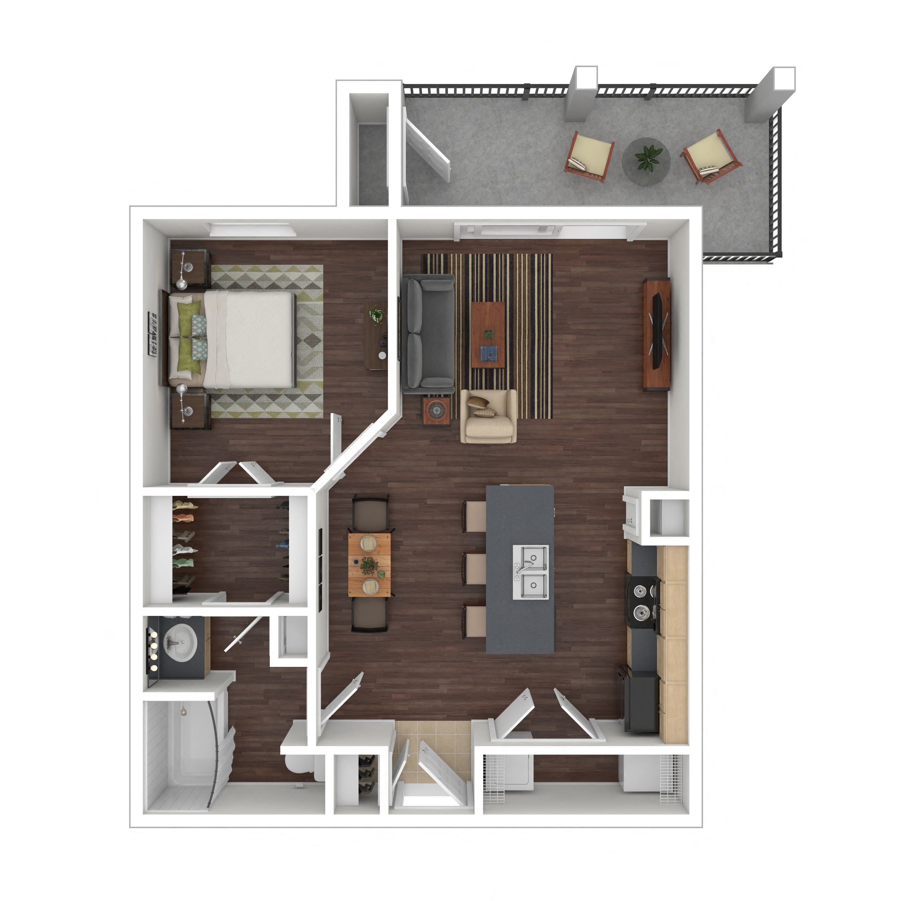 Floor plan layout diagram for 1A