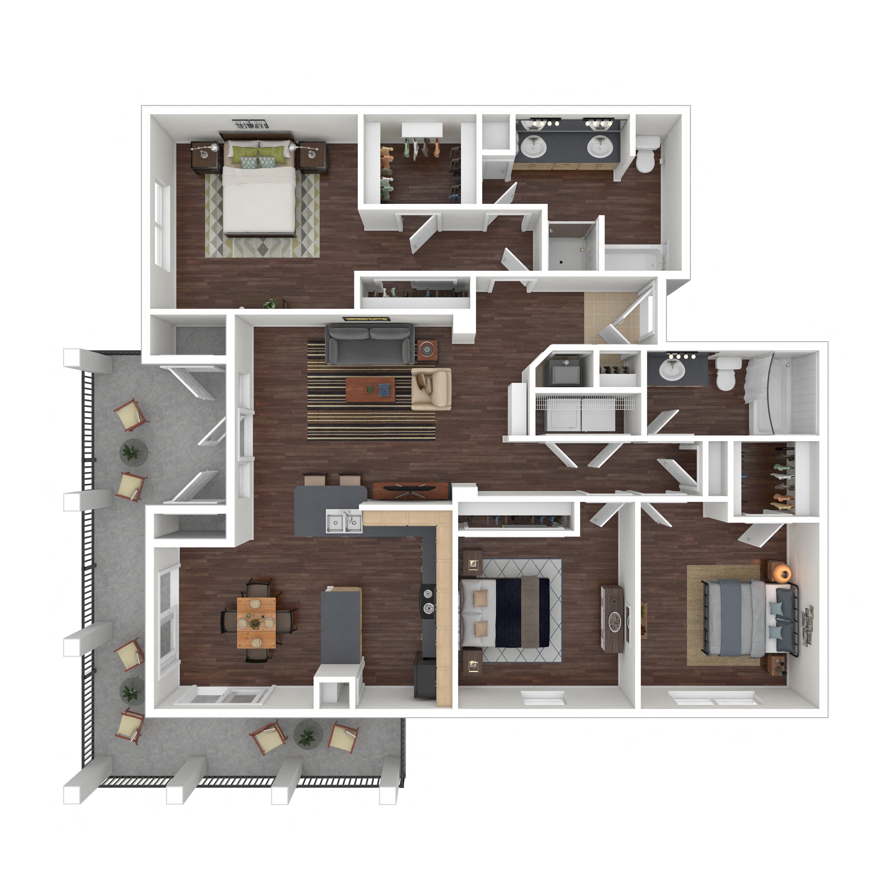 Floor plan layout diagram for 3A