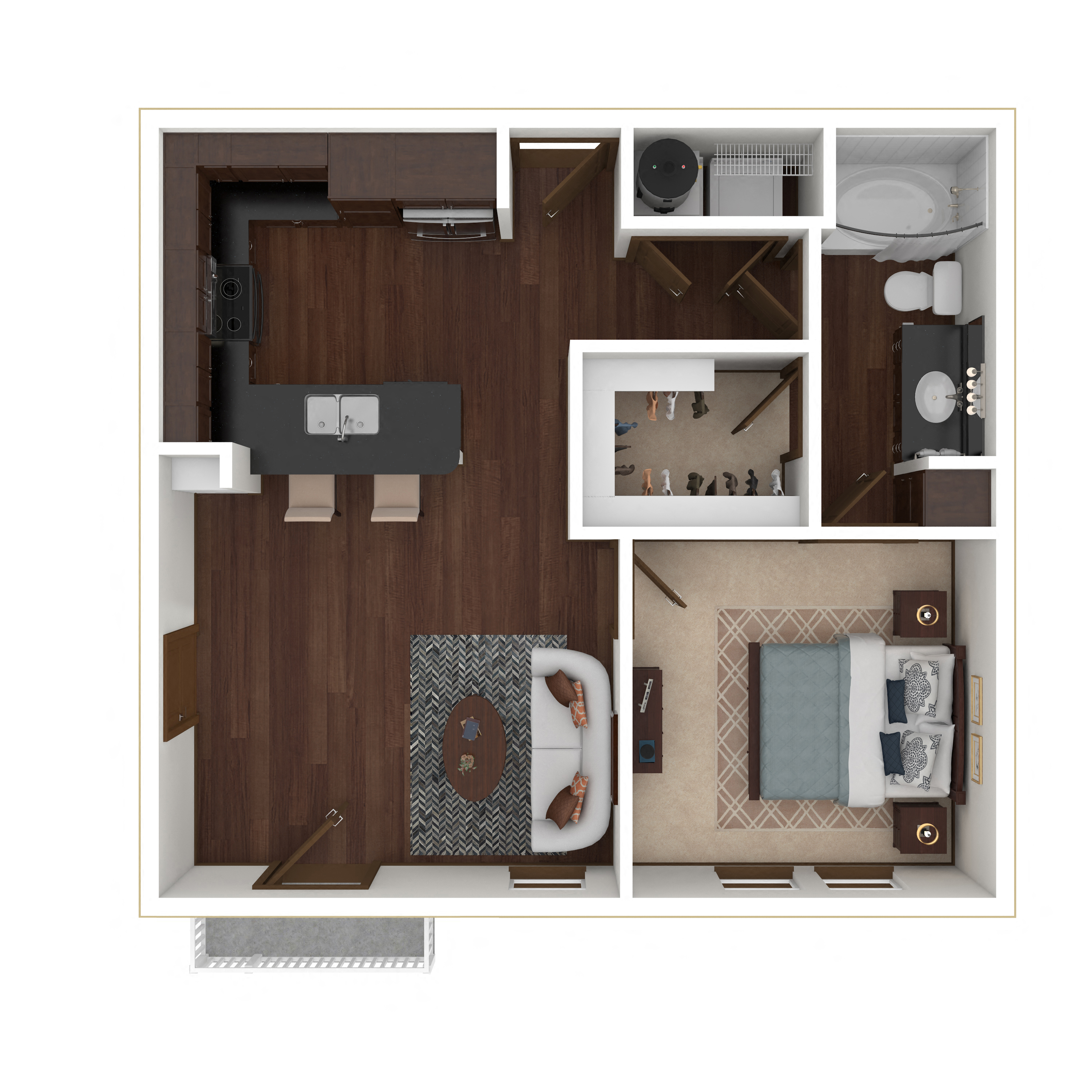 Floor plan layout diagram for 1F