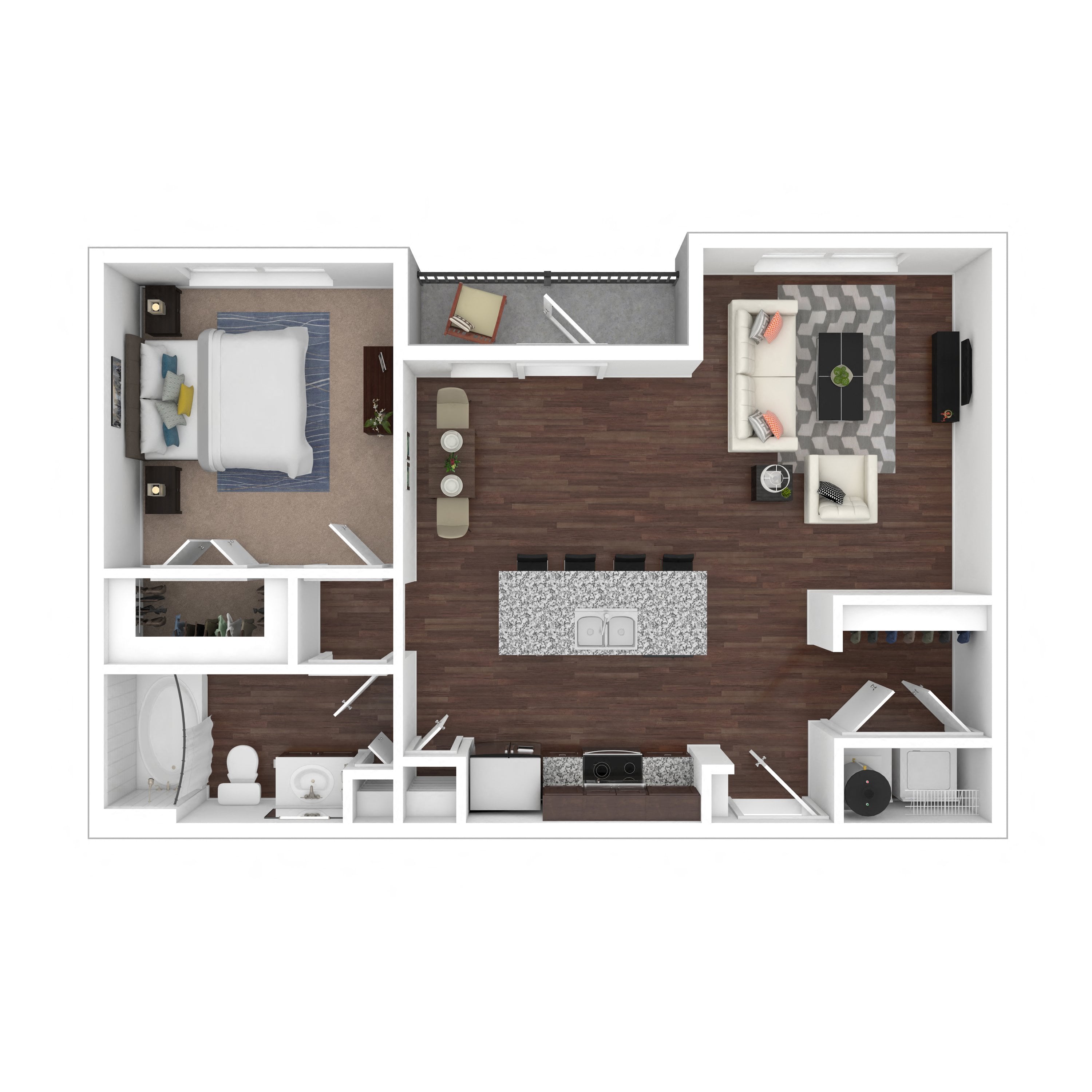 Floor plan layout diagram for 1E