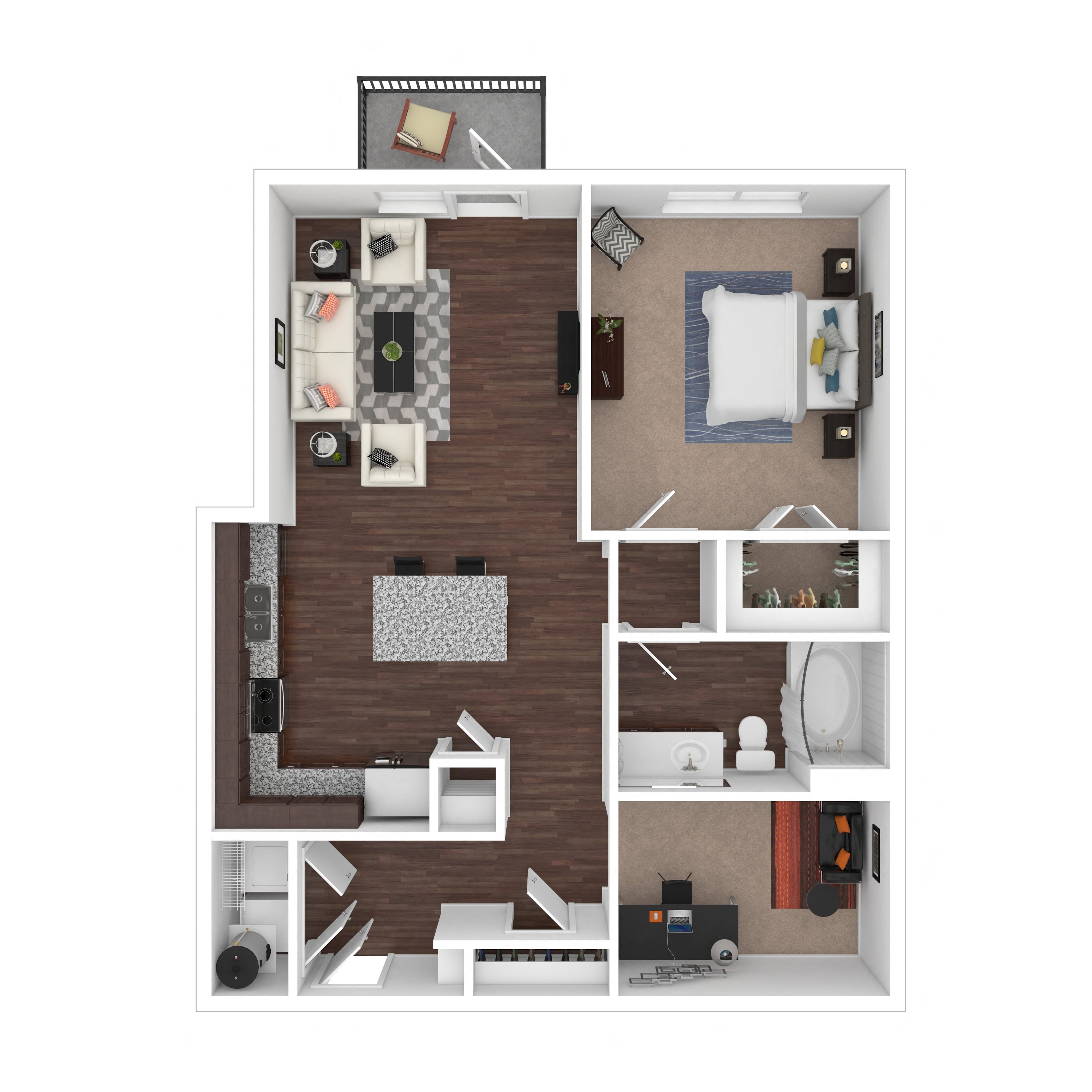 Floor plan layout diagram for 1H
