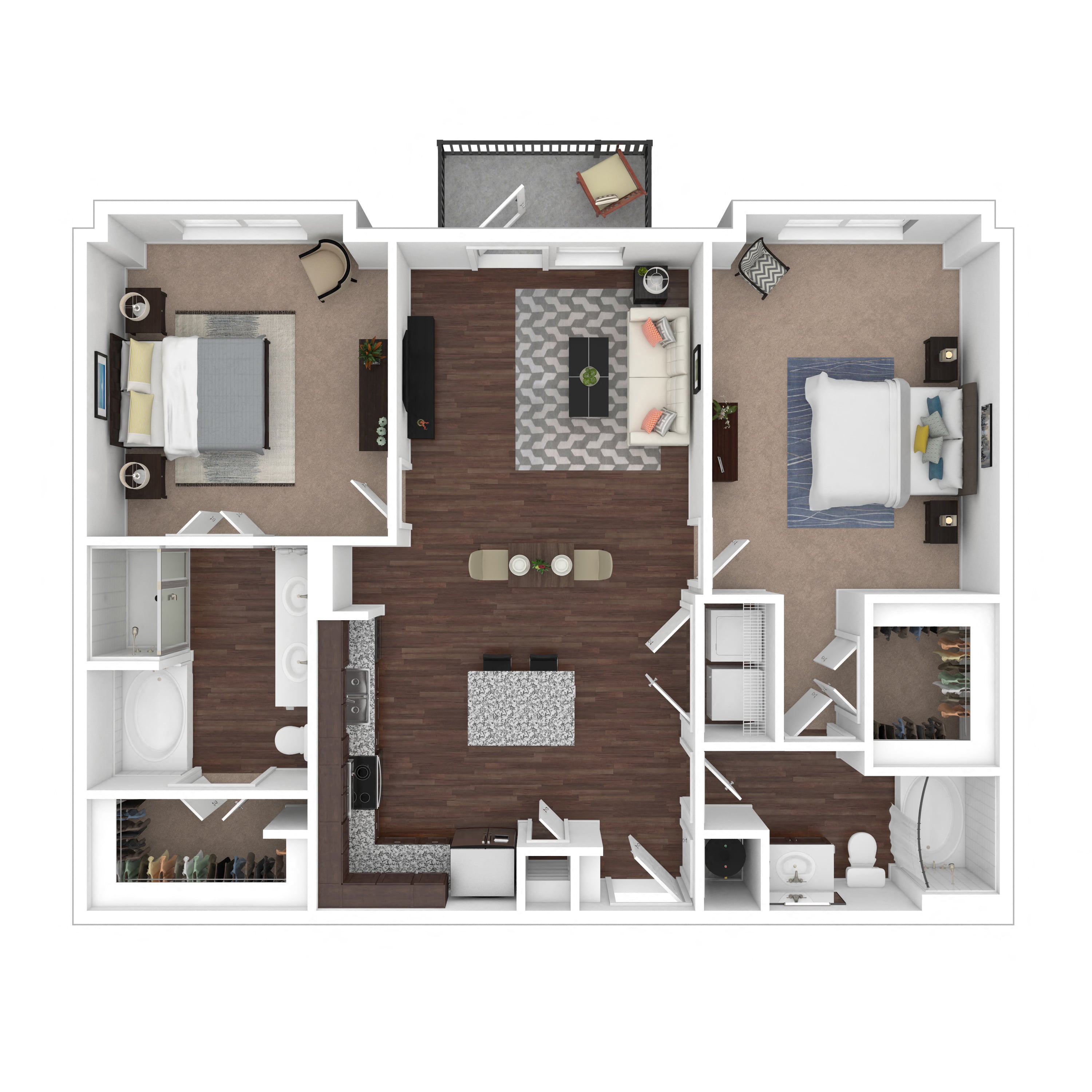 Floor plan layout diagram for 2C