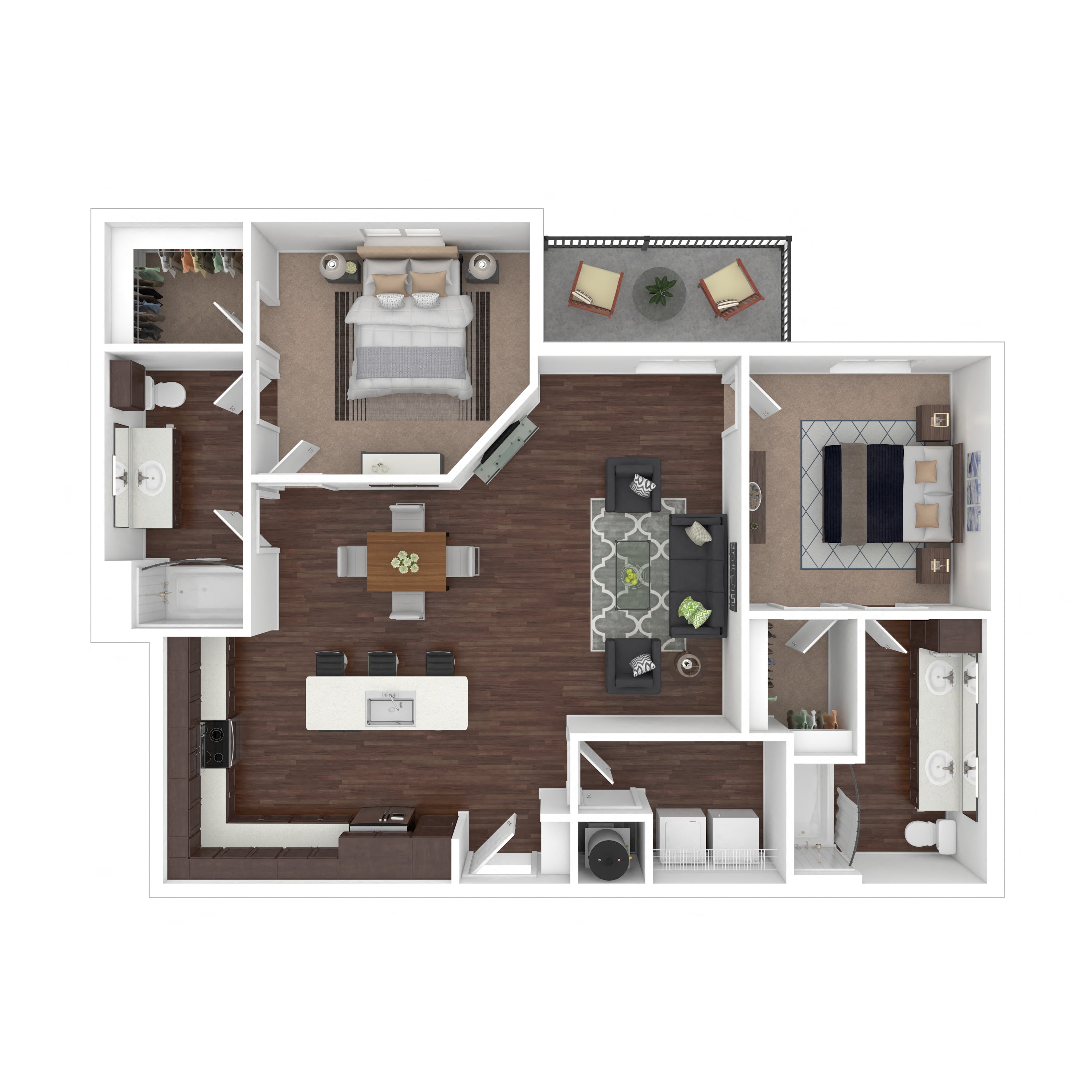 Floor plan layout diagram for 2E