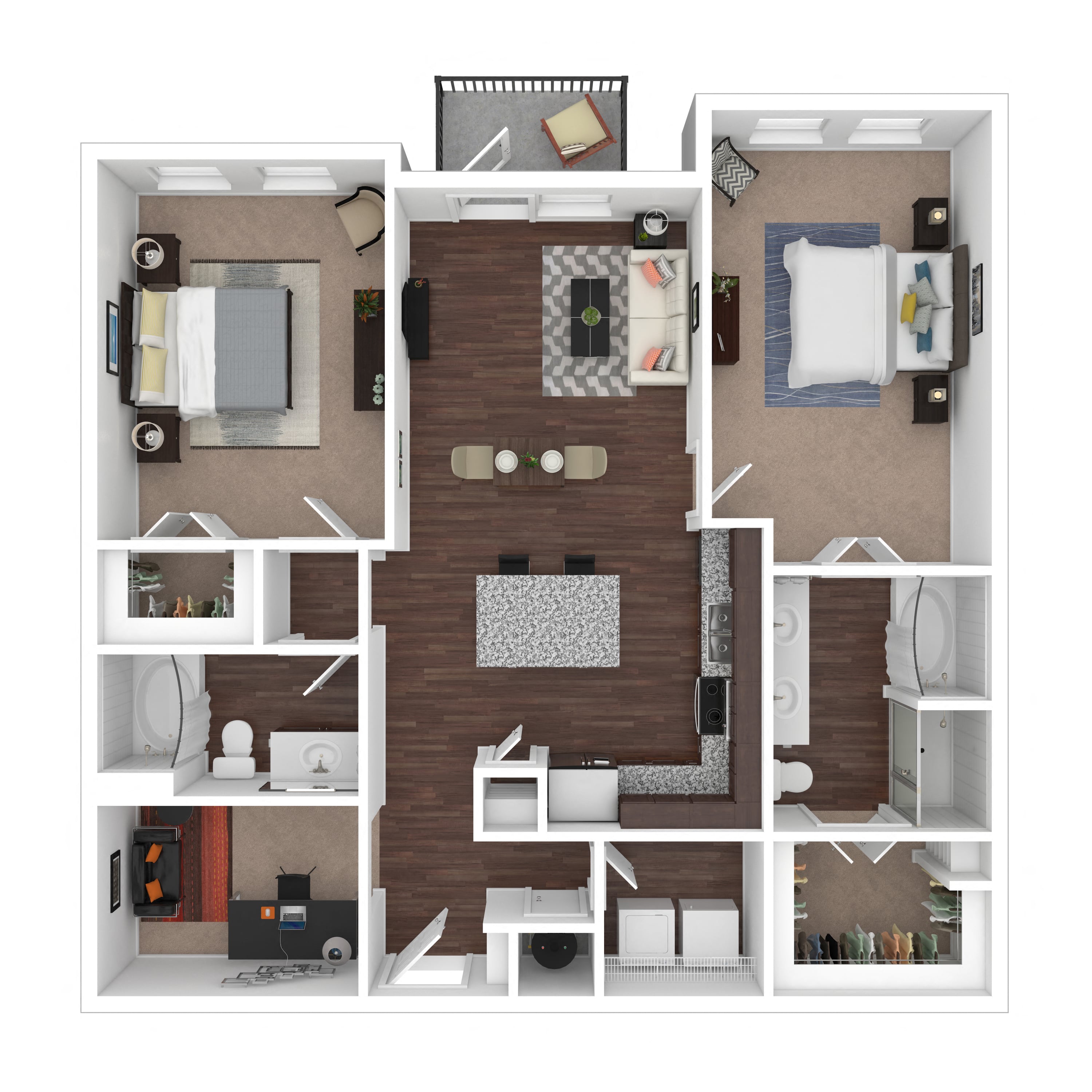 Floor plan layout diagram for 2H