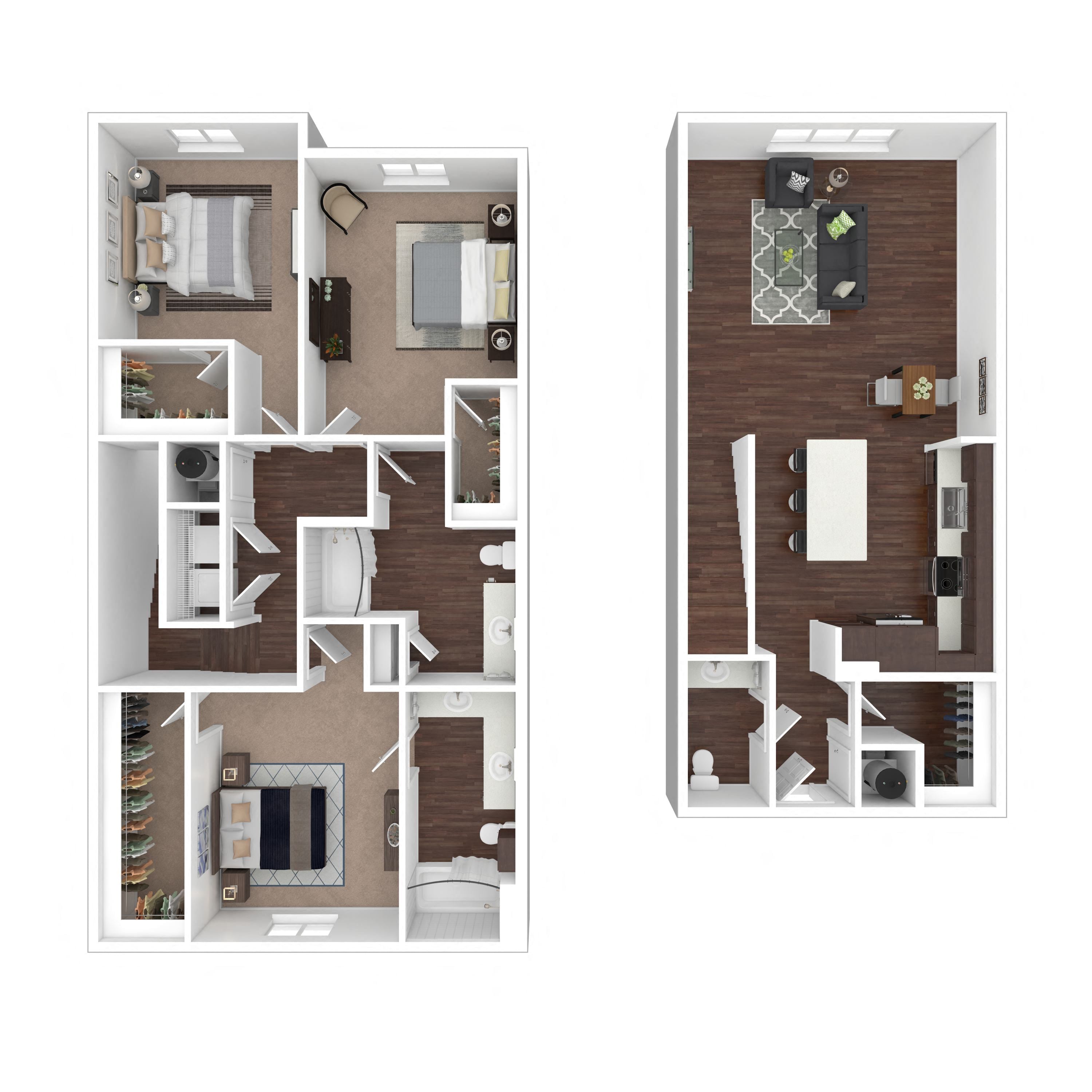 Floor plan layout diagram for 3C