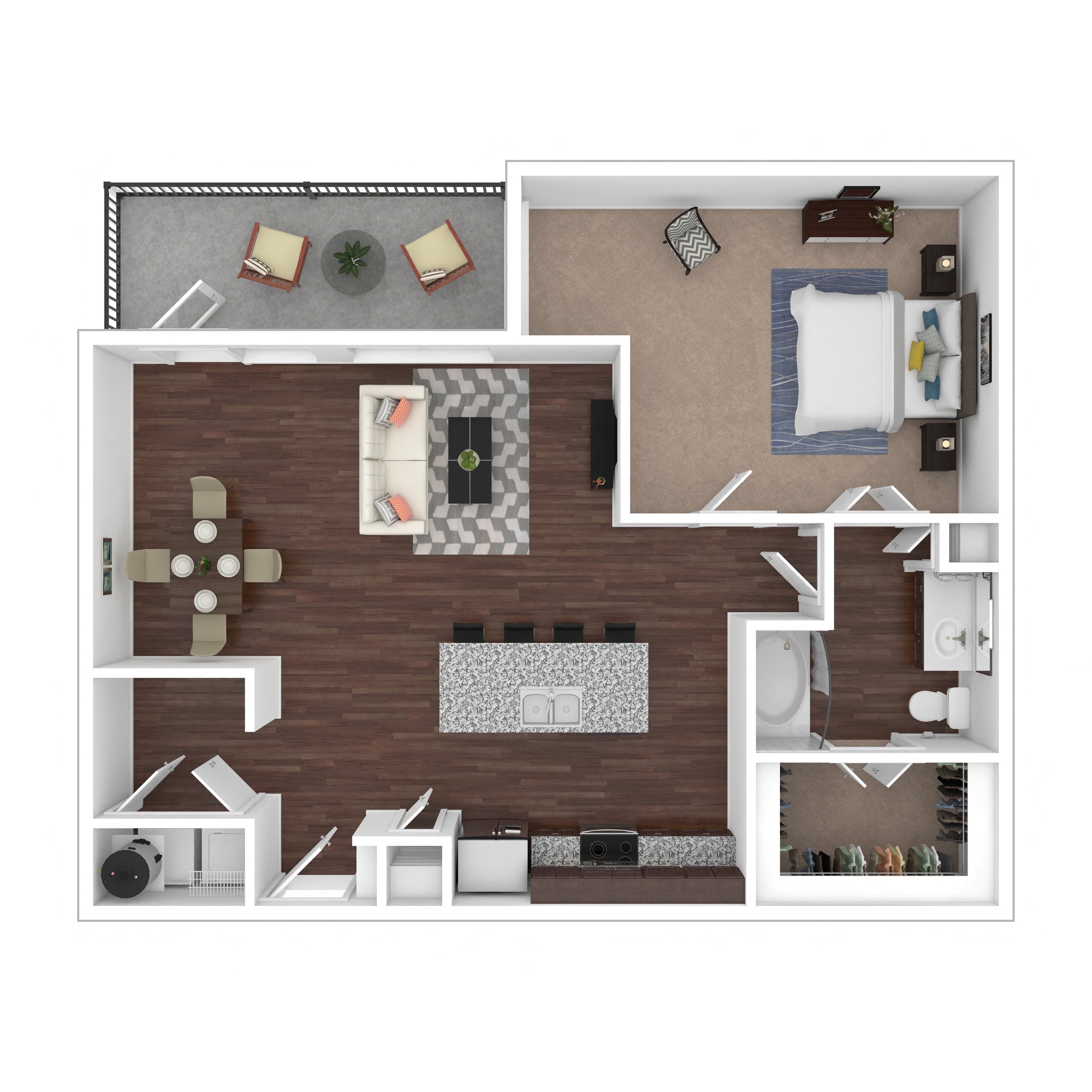 Floor plan layout diagram for 1J