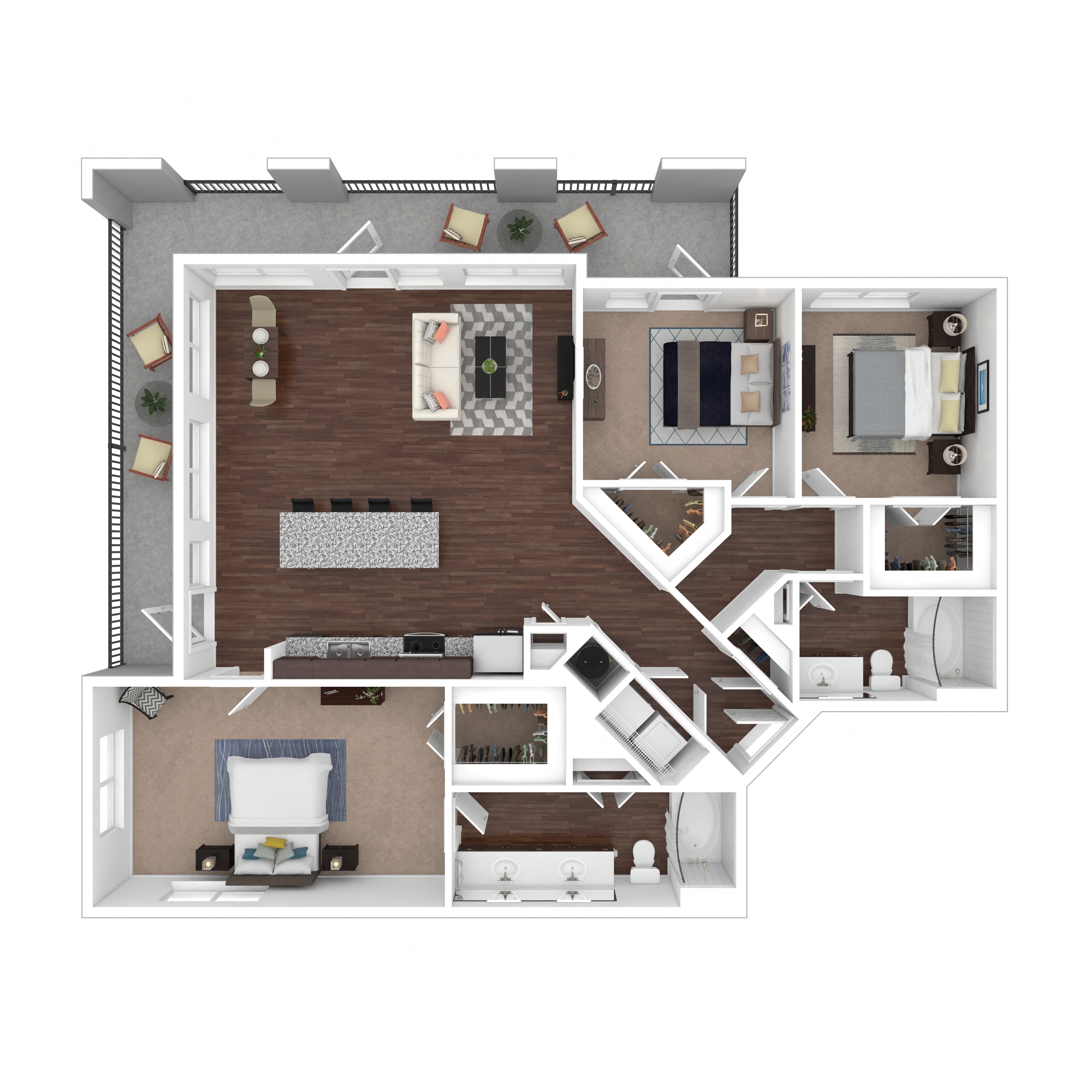 Floor plan layout diagram for 3A
