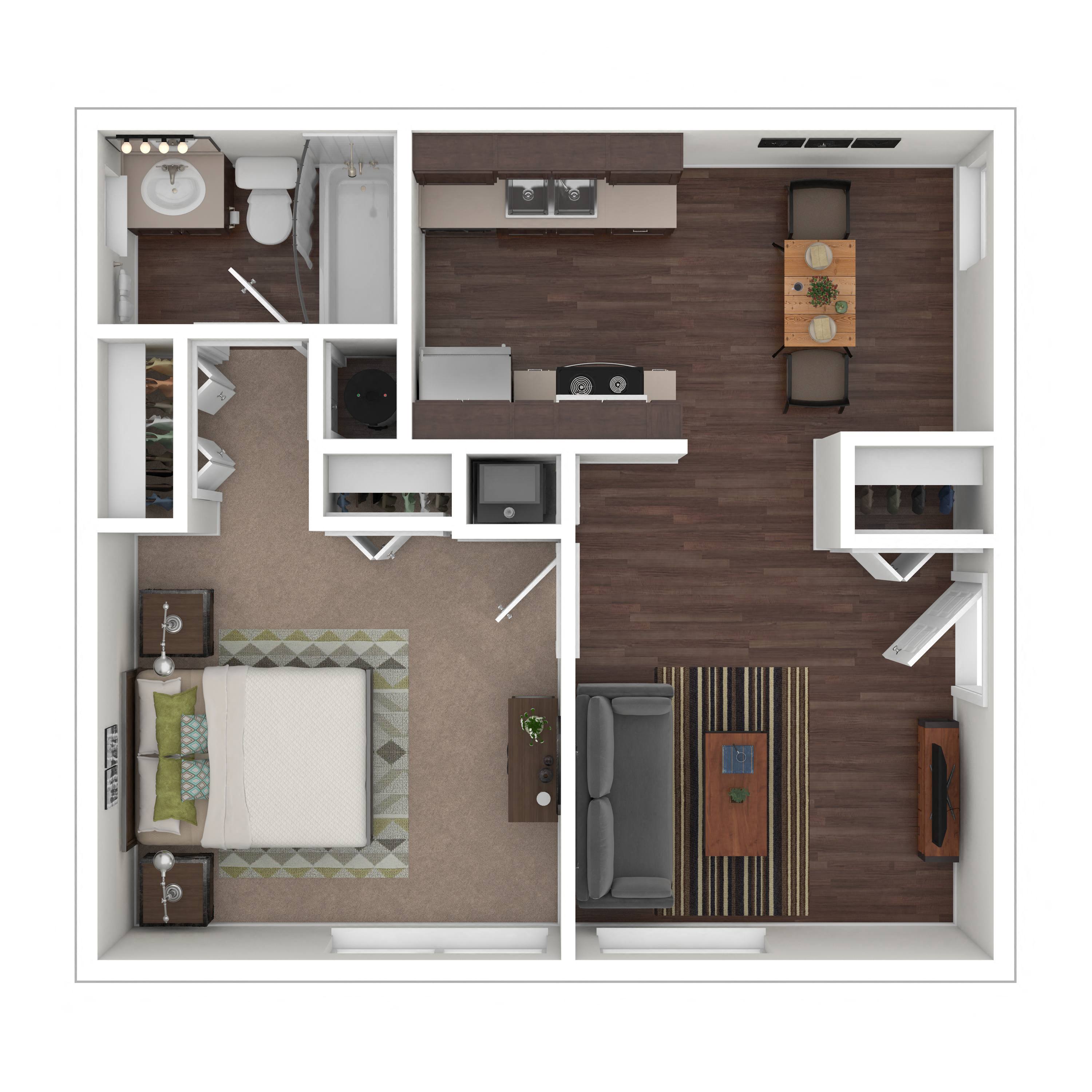 Floor plan layout diagram for 1A