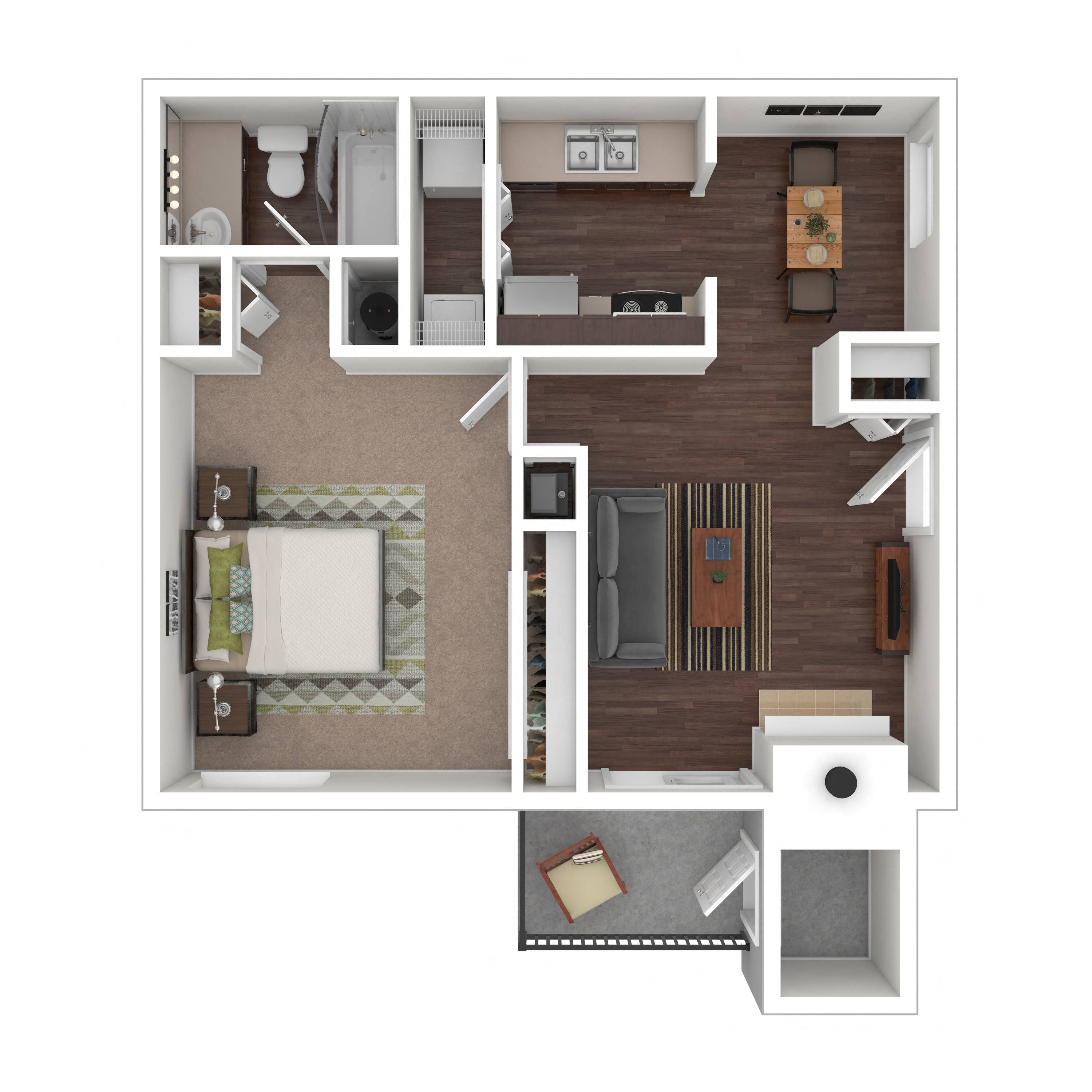 Floor plan layout diagram for 1C
