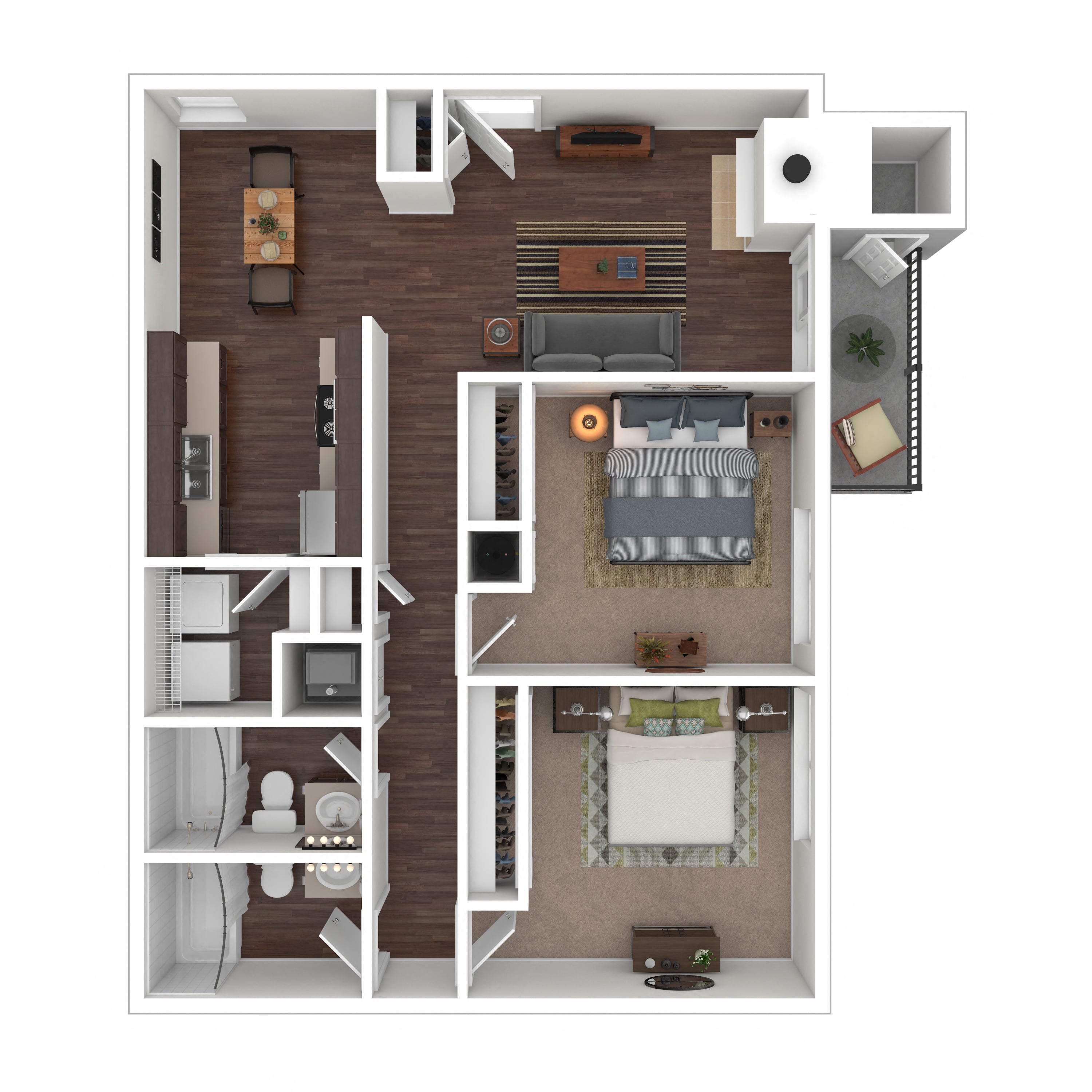 Floor plan layout diagram for 2C