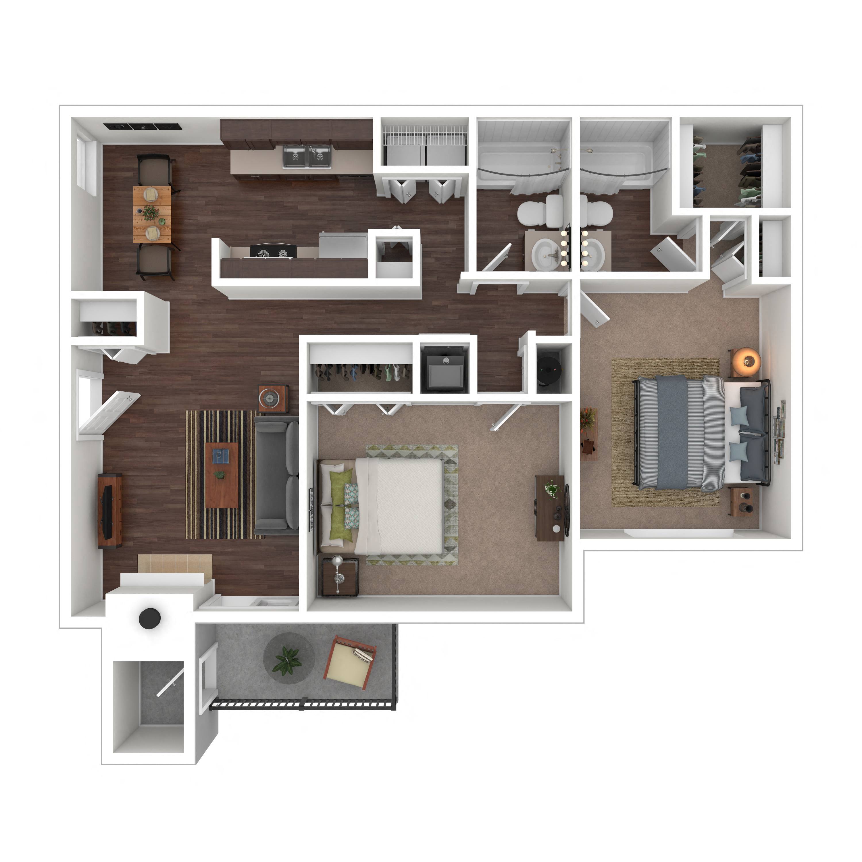 Floor plan layout diagram for 2D