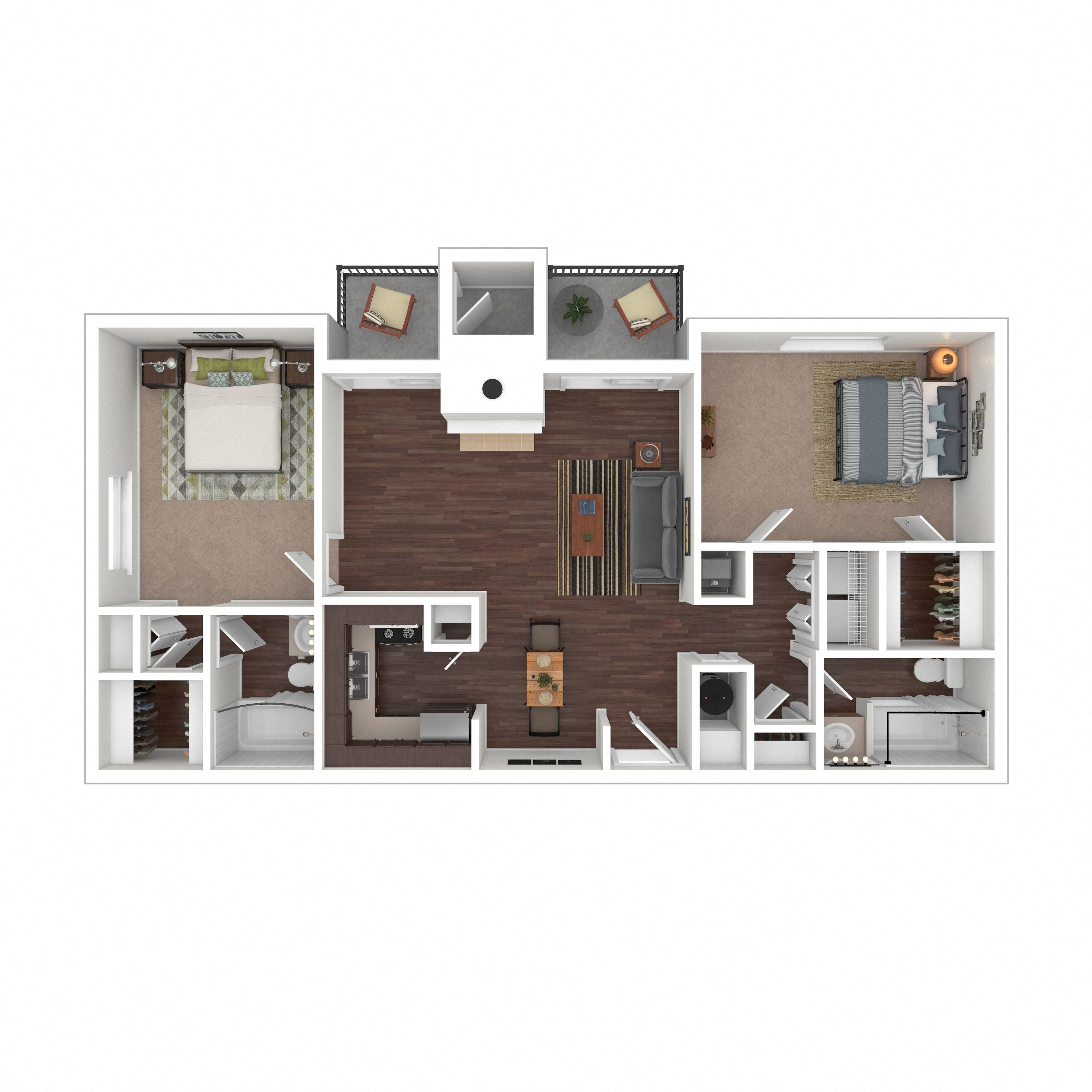 Floor plan layout diagram for 2E