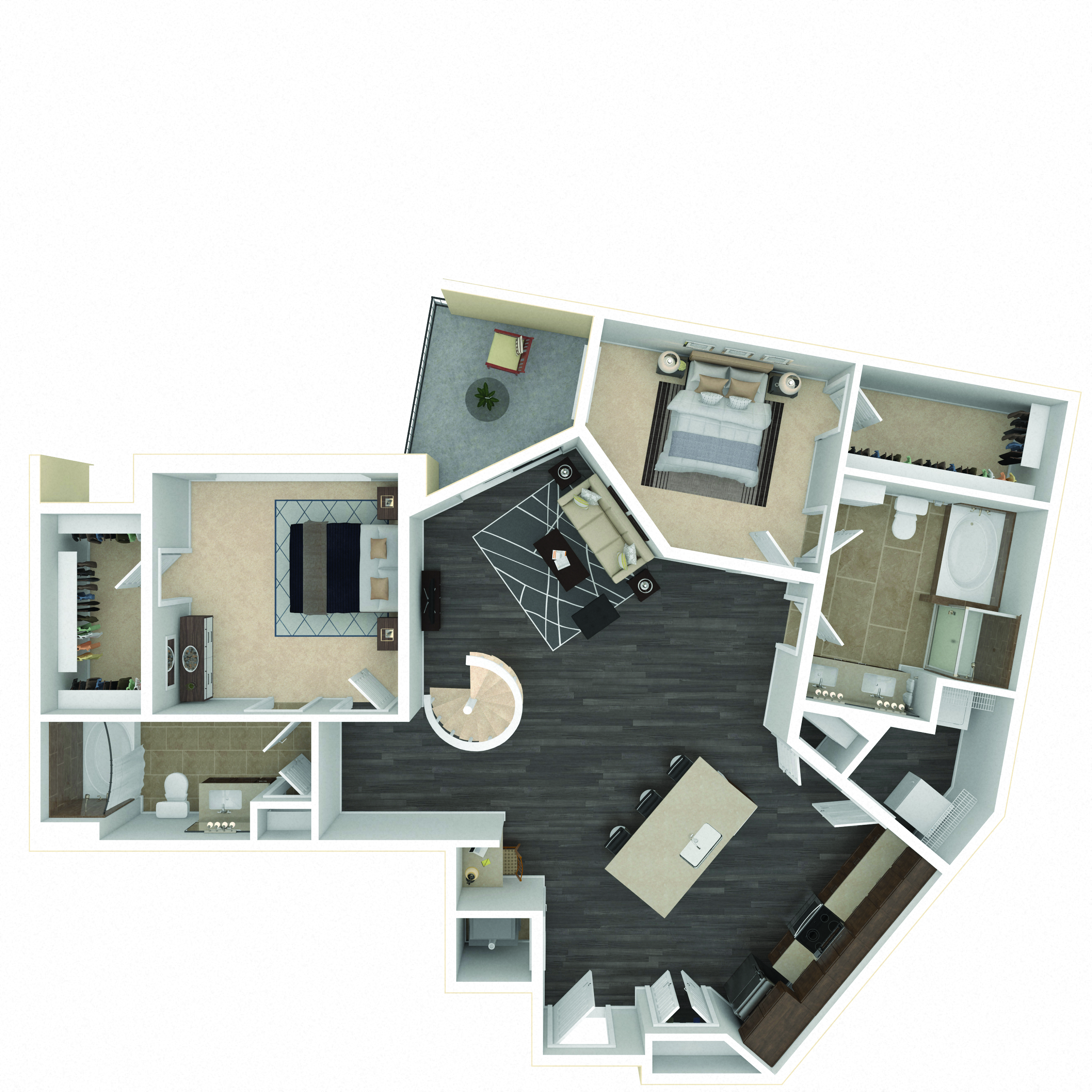 Floor plan layout diagram for 2H