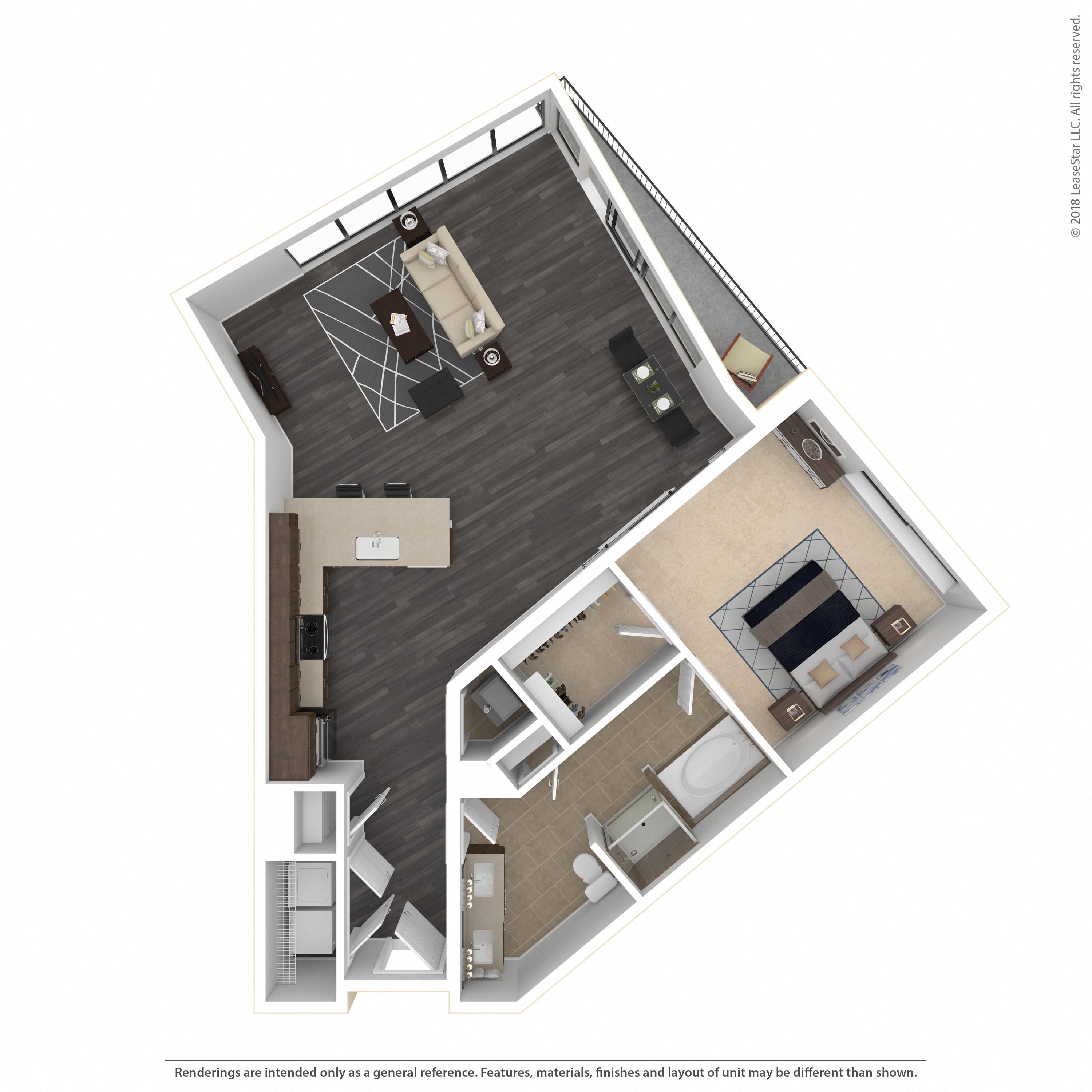 Floor plan layout diagram for 1P