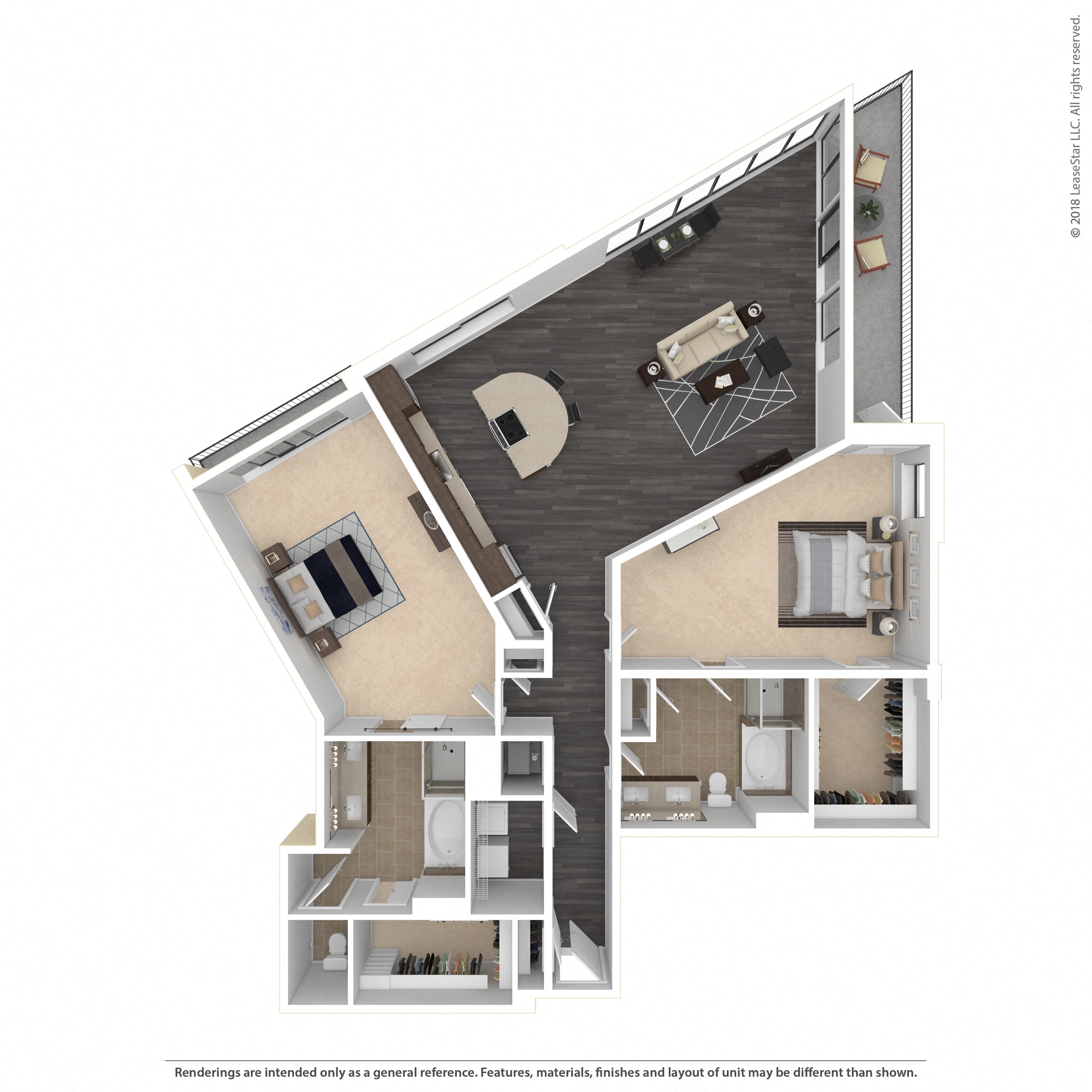 Floor plan layout diagram for 2P