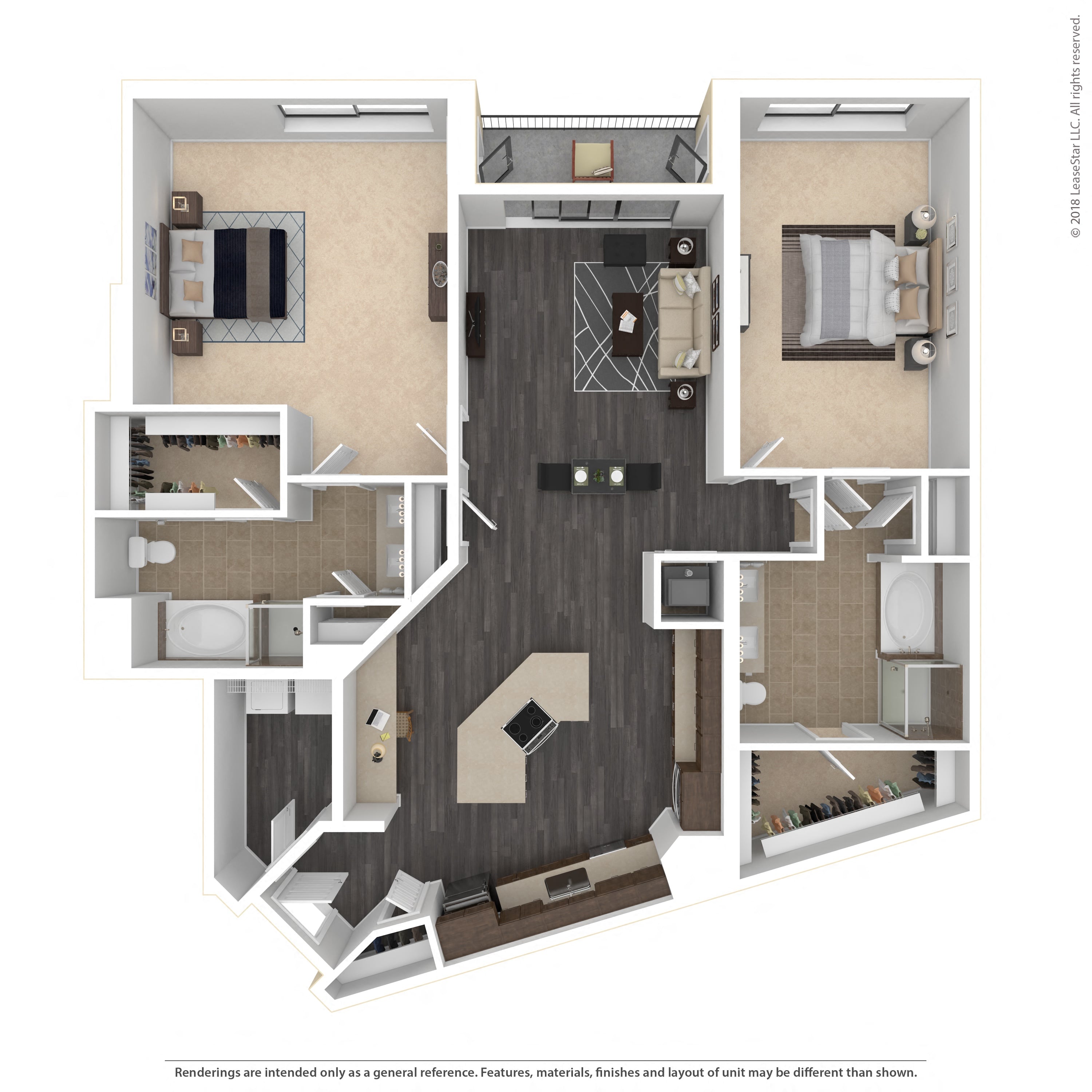 Floor plan layout diagram for 2N