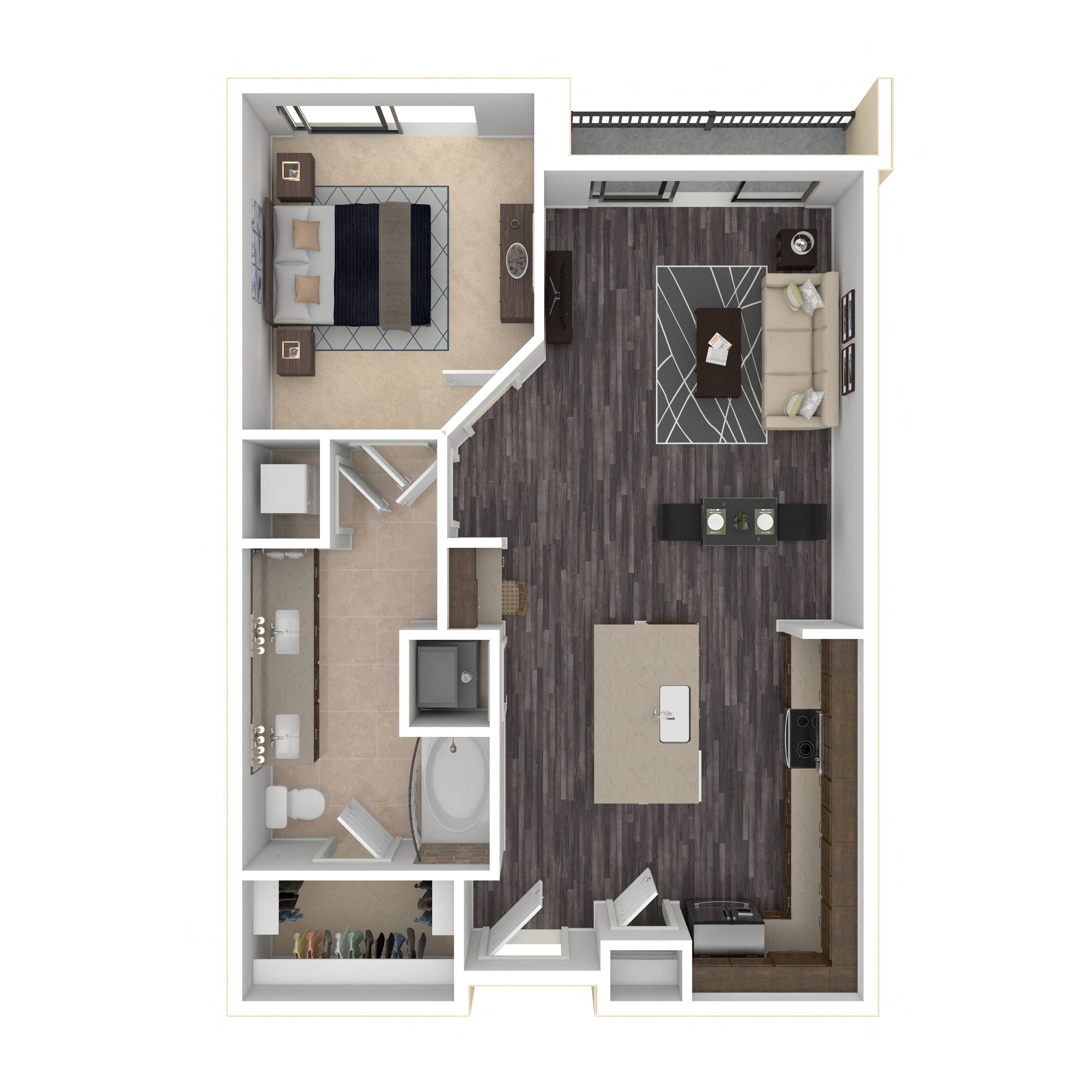 Floor plan layout diagram for 1I