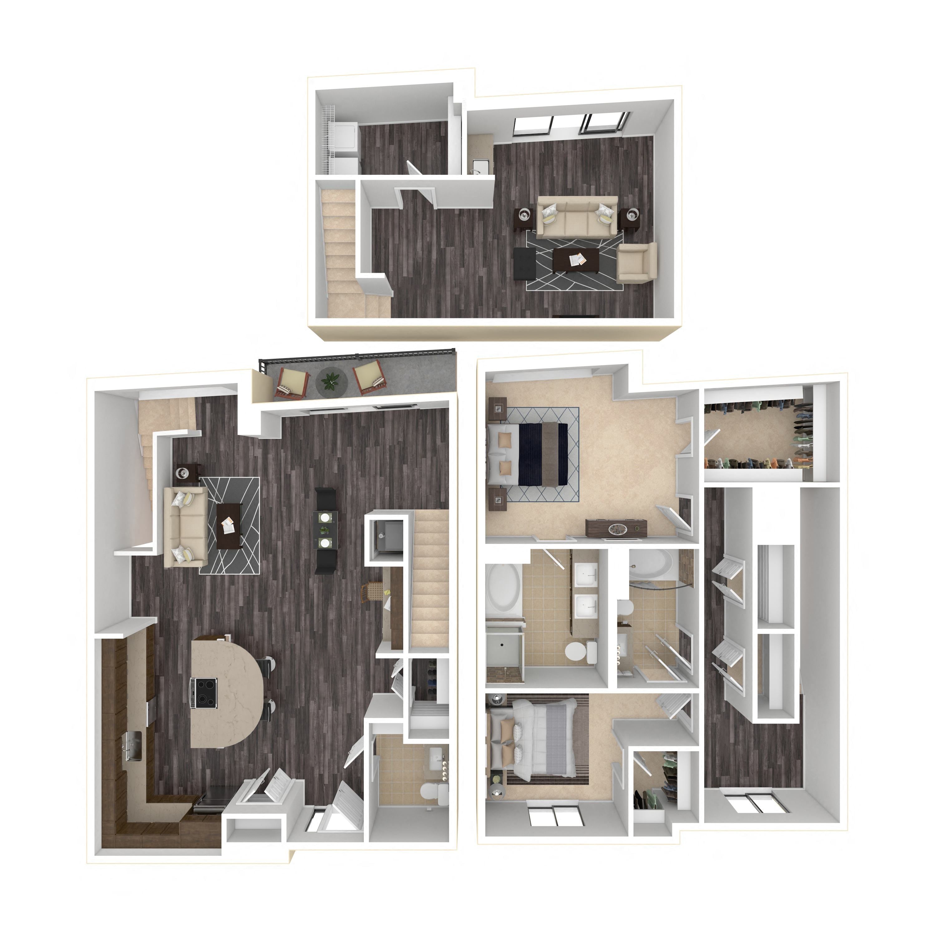 Floor plan layout diagram for 2R