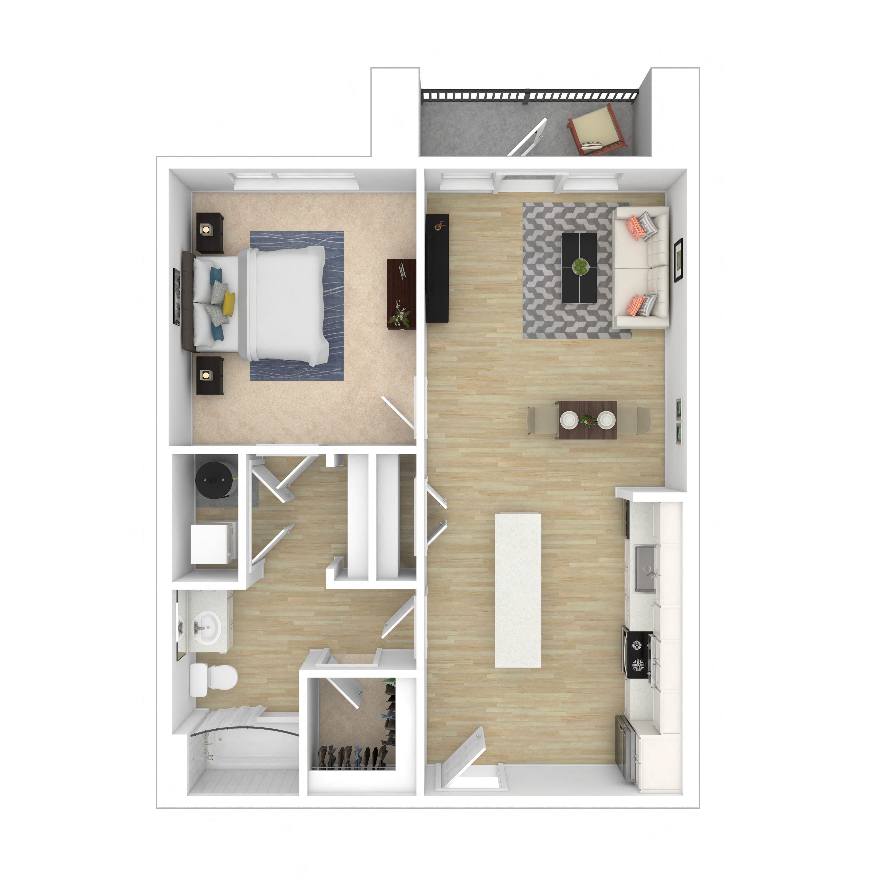 Floor plan layout diagram for 1A
