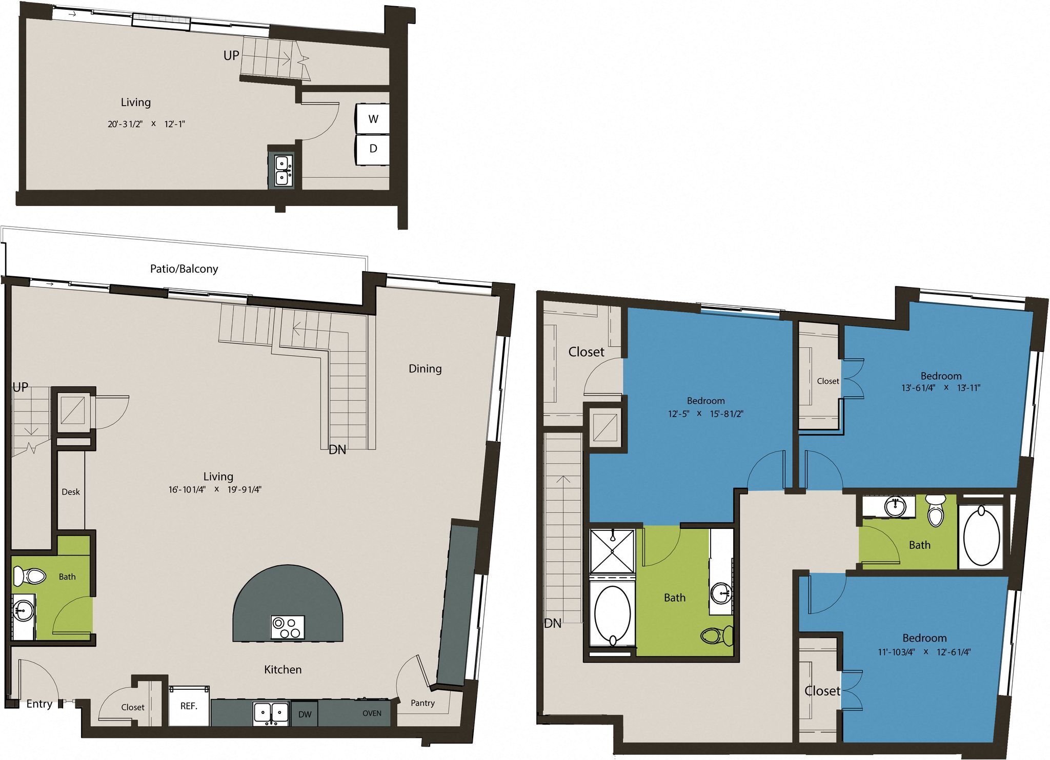 Floor plan layout diagram for 3C