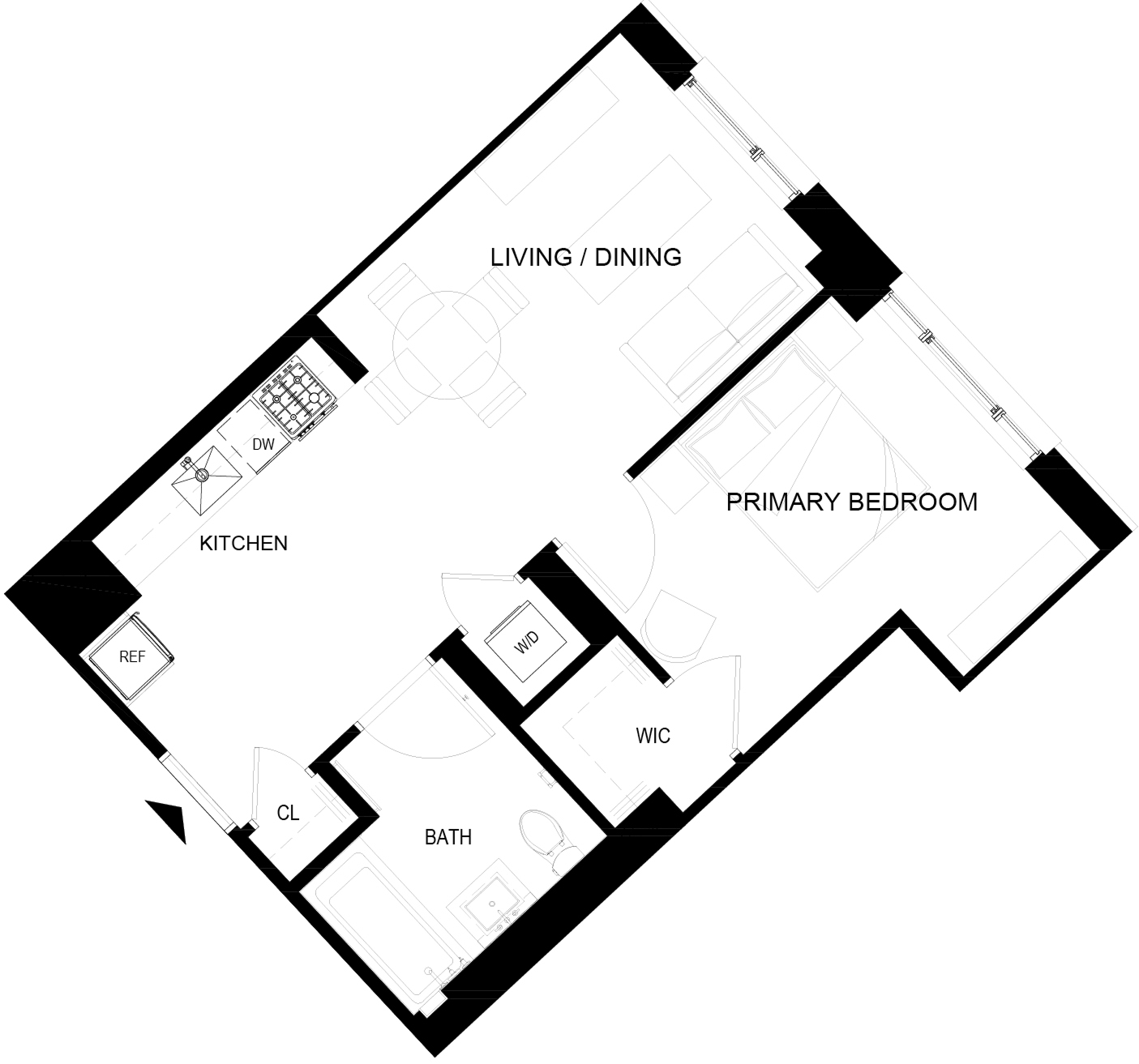 Floor plan layout diagram for 1028-PH28