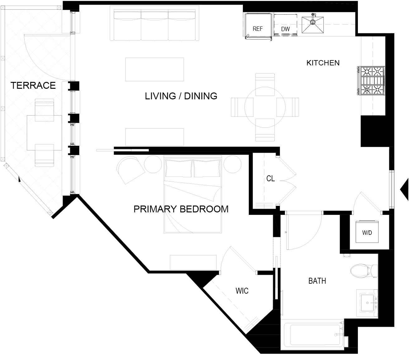 Floor plan layout diagram for 231