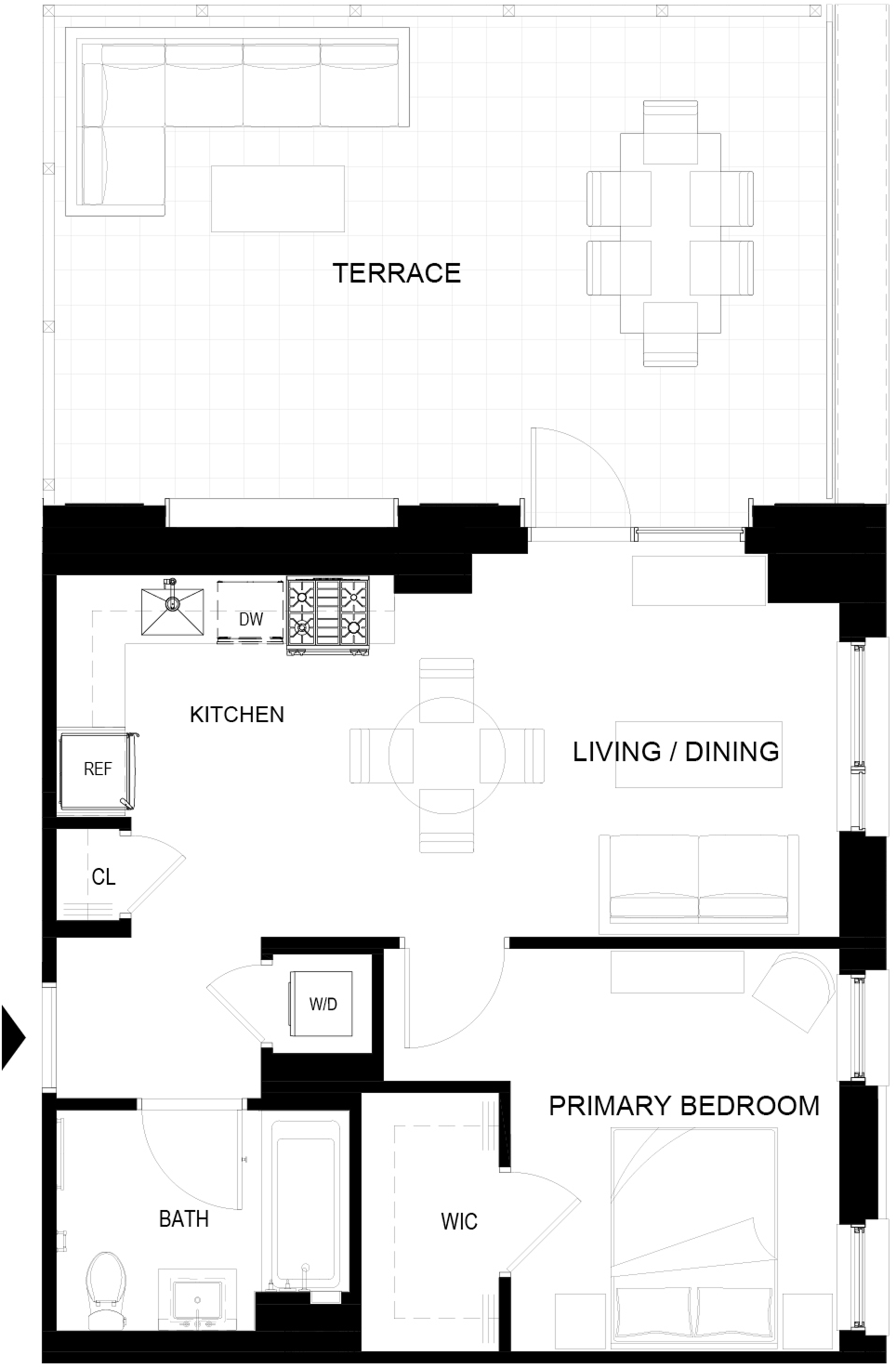 Floor plan layout diagram for 524