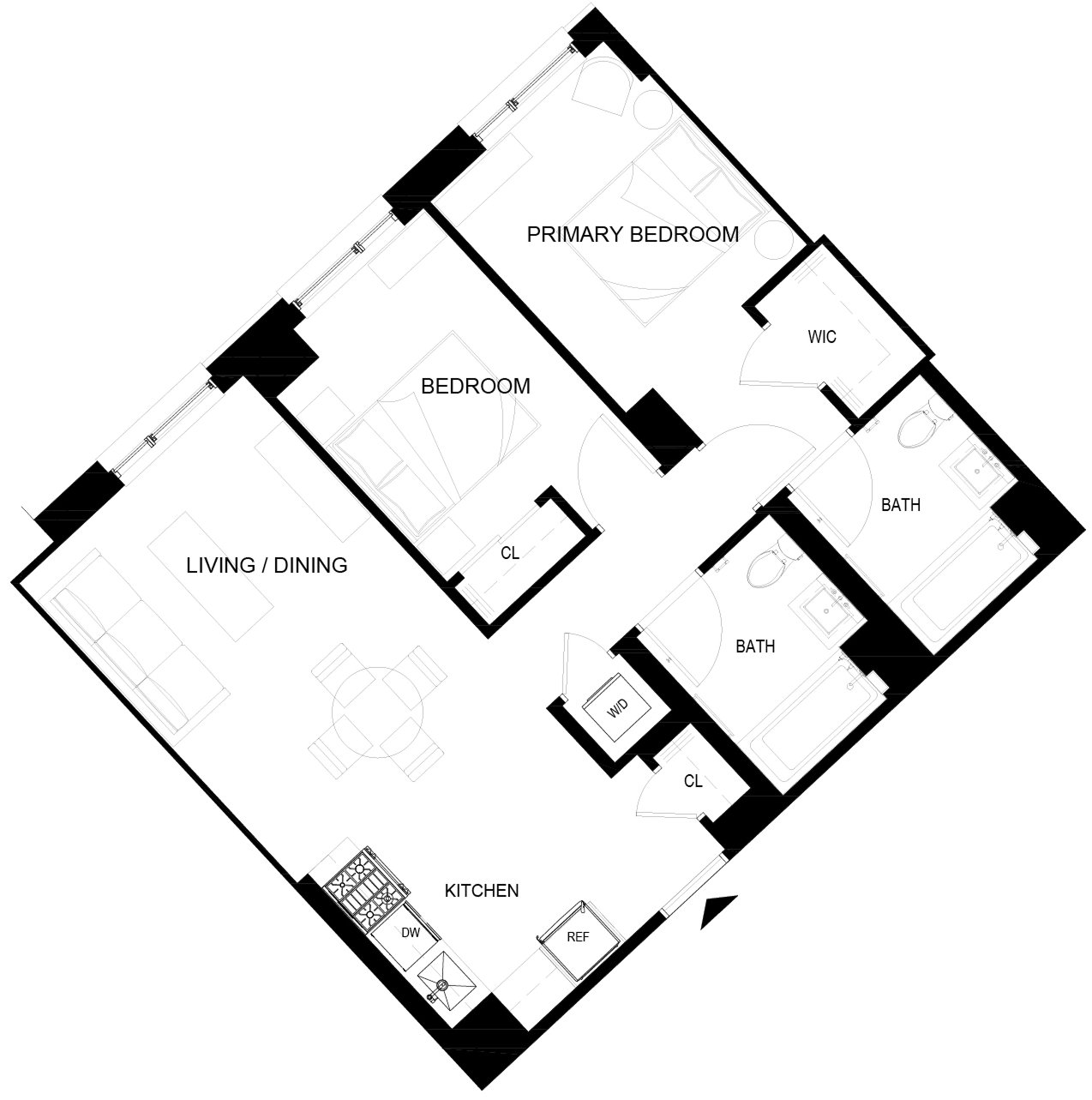 Floor plan layout diagram for 529