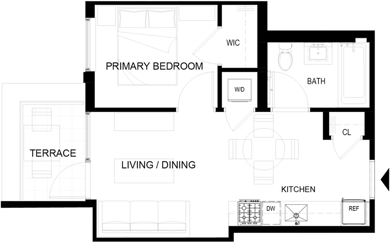 Floor plan layout diagram for PH13