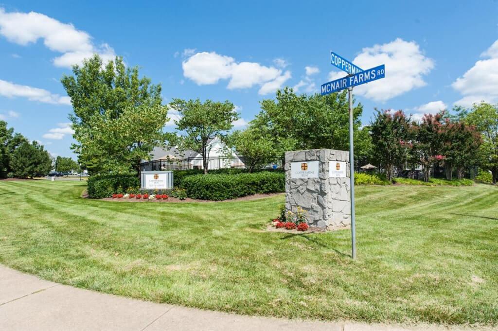 Sunny neighborhood community in Herndon, VA.