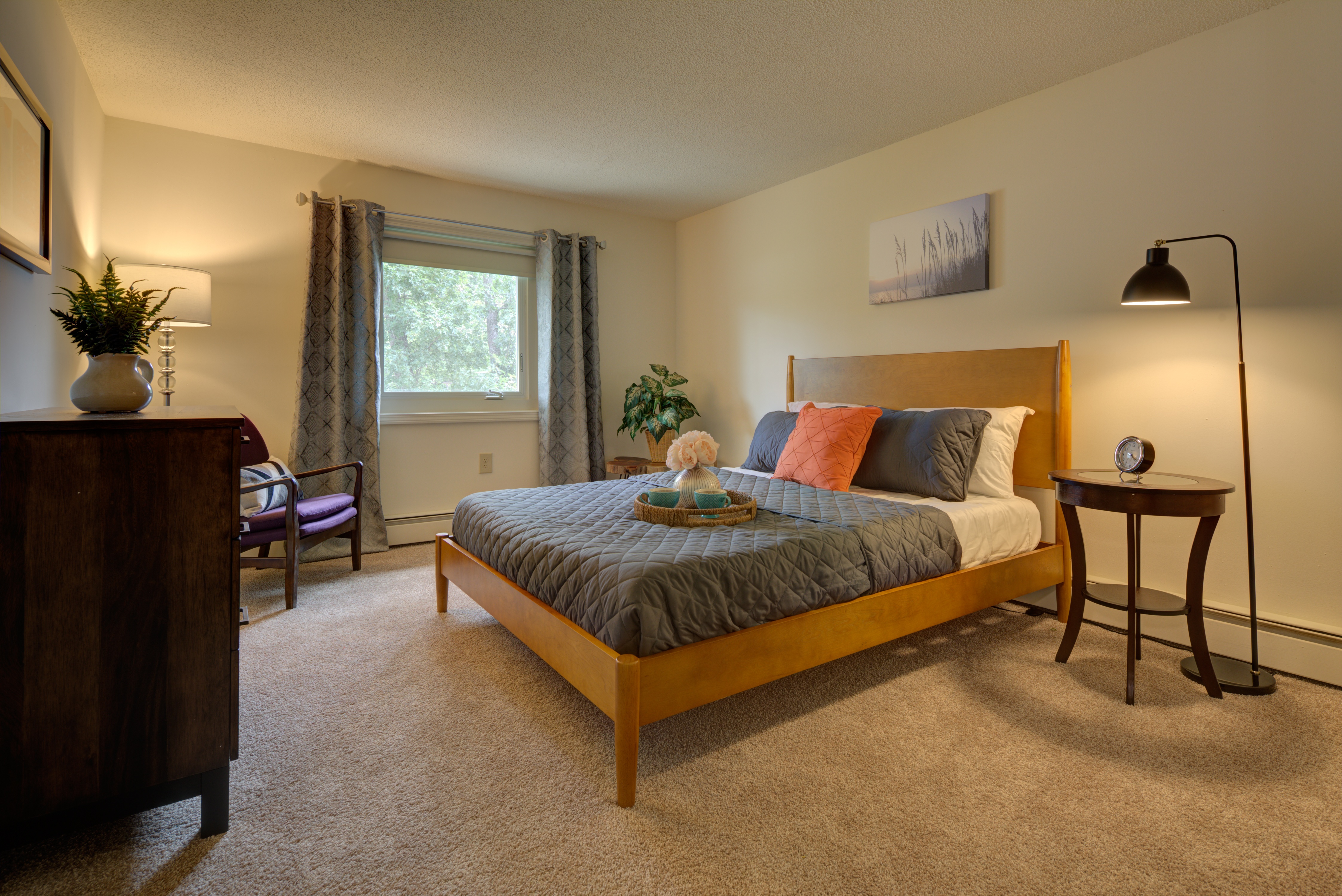 A bedroom with