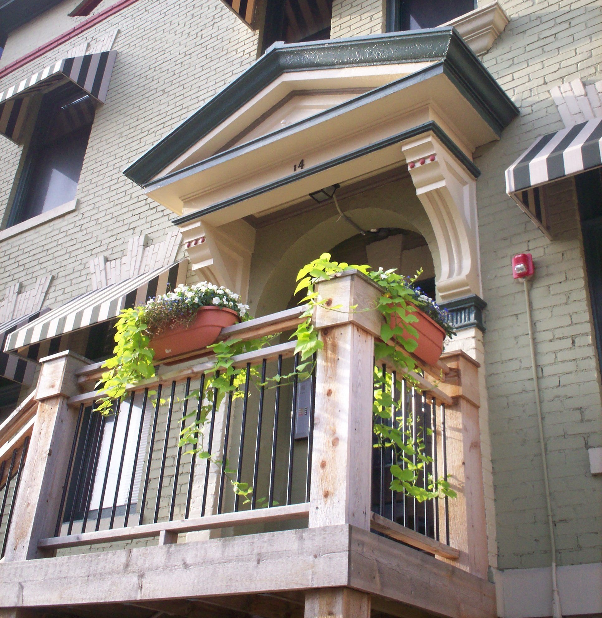 Entrance  to historic apartment building