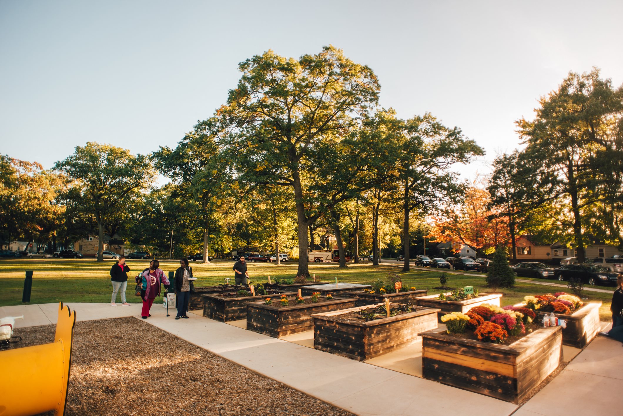 Community garden at housing community