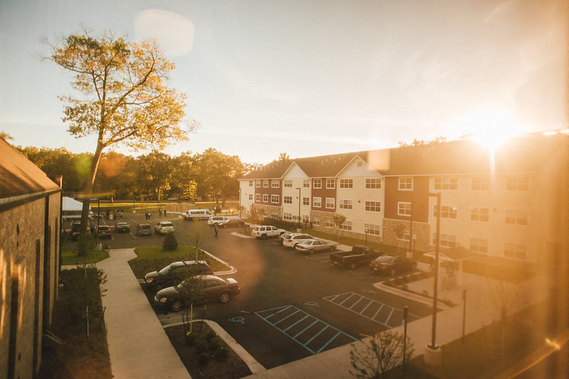 housing community parking lot