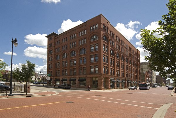 Exterior of historic apartment building