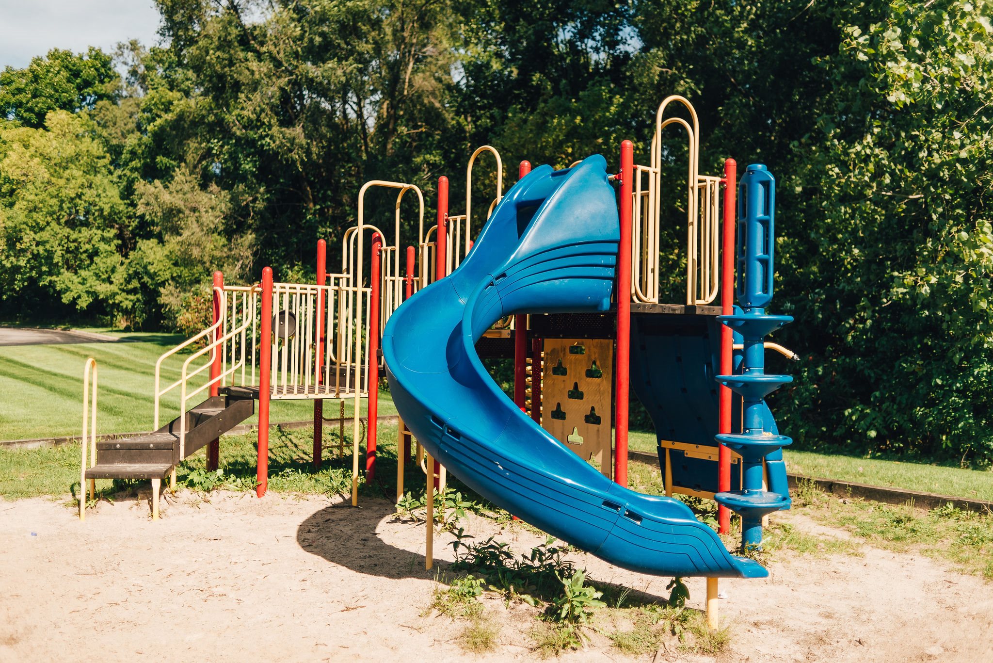 playground surrounded by sand