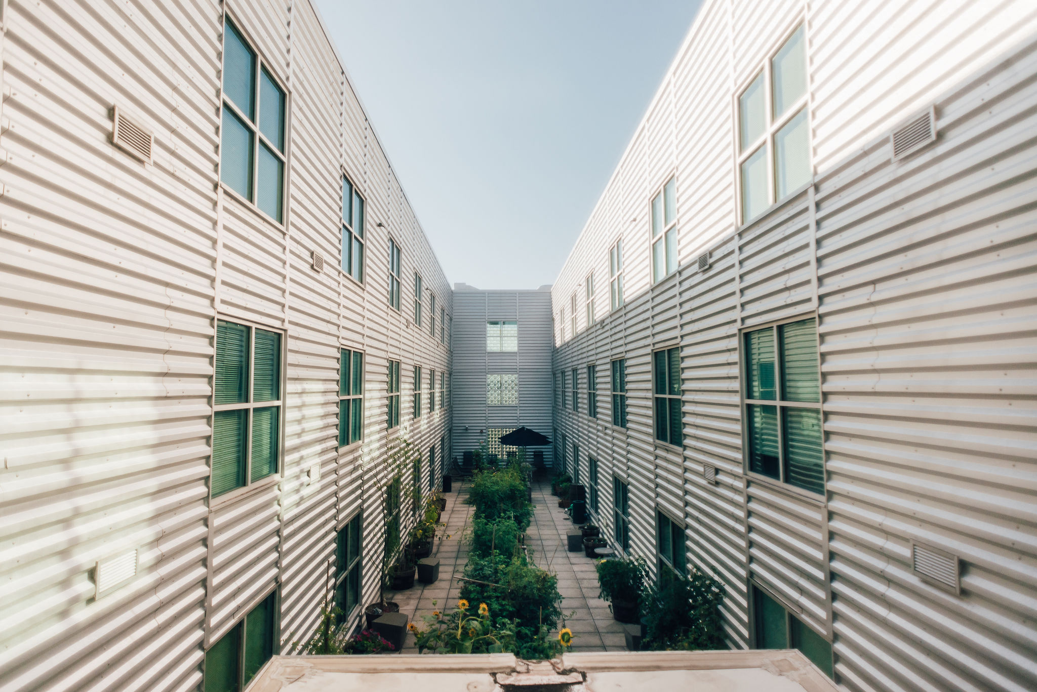 rooftop enclosed community garden