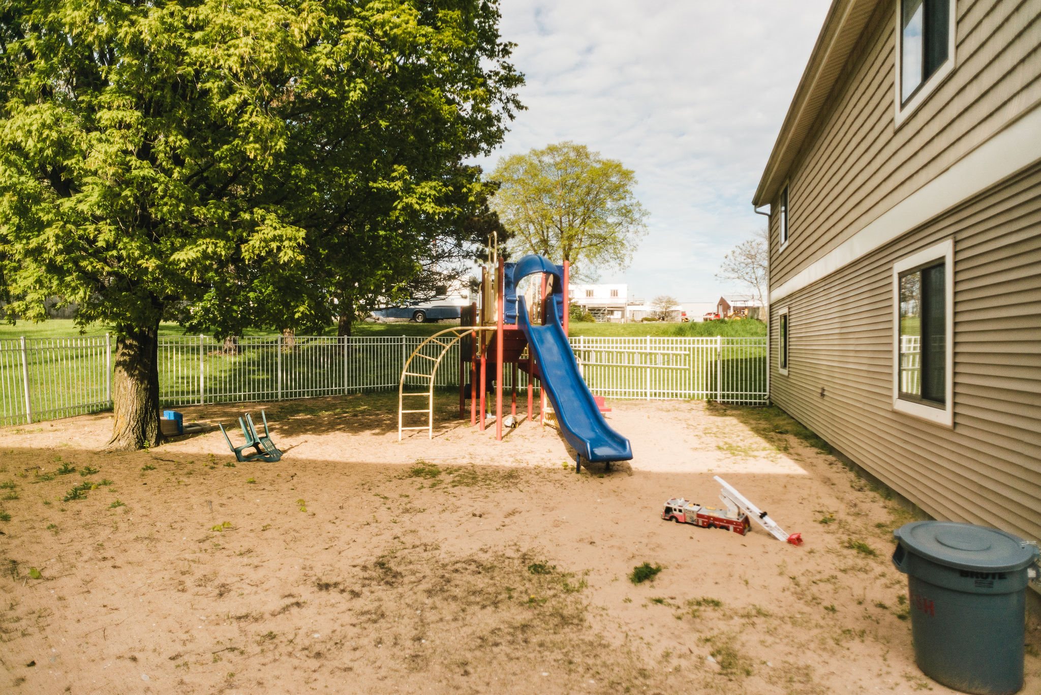 playground surrounded by sand