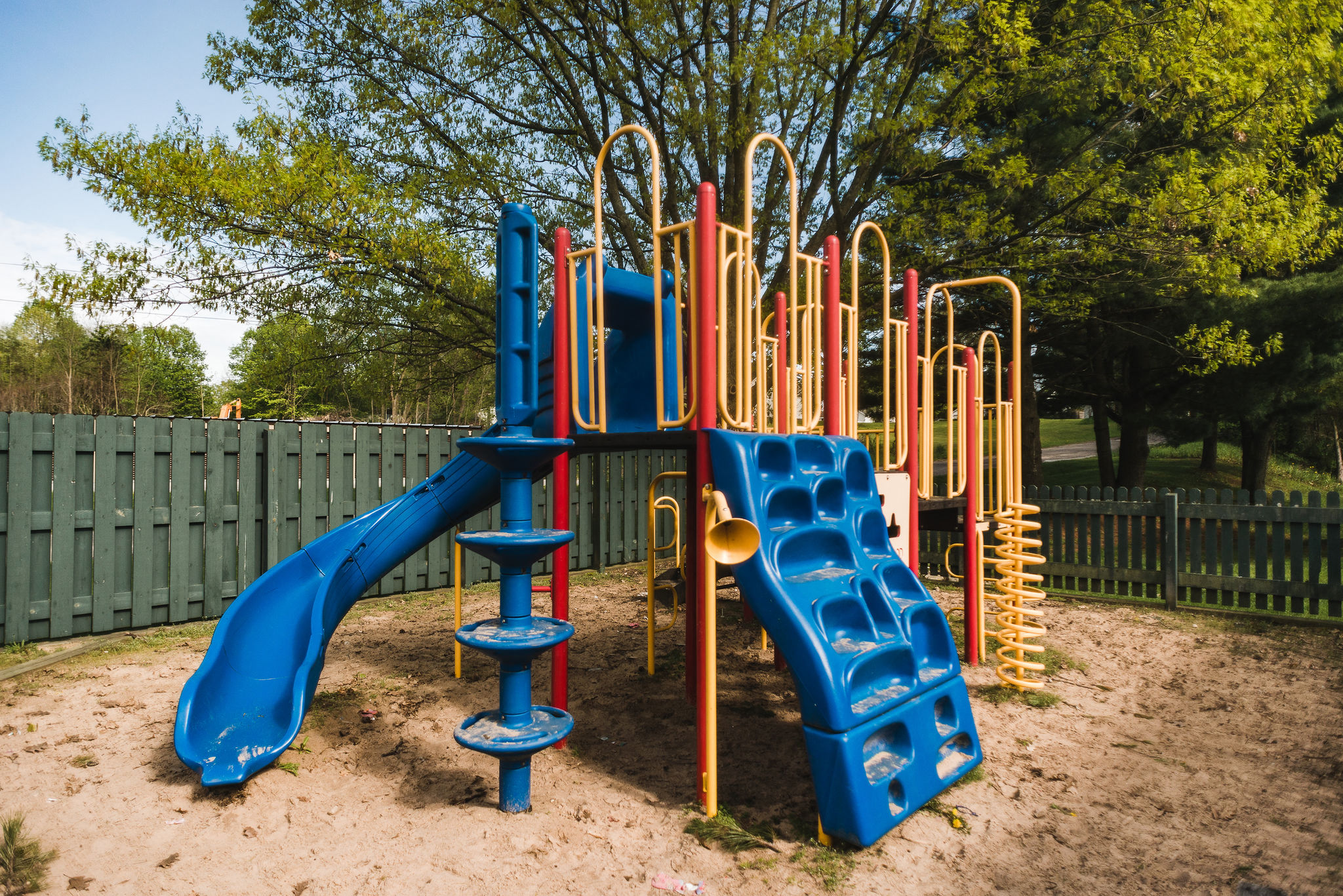 playground surrounded by sand