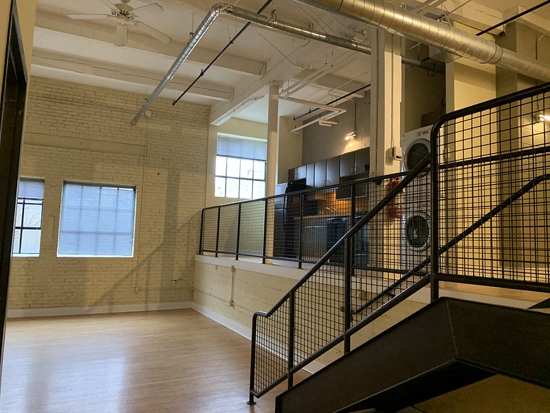 loft style apartment hardwood floors