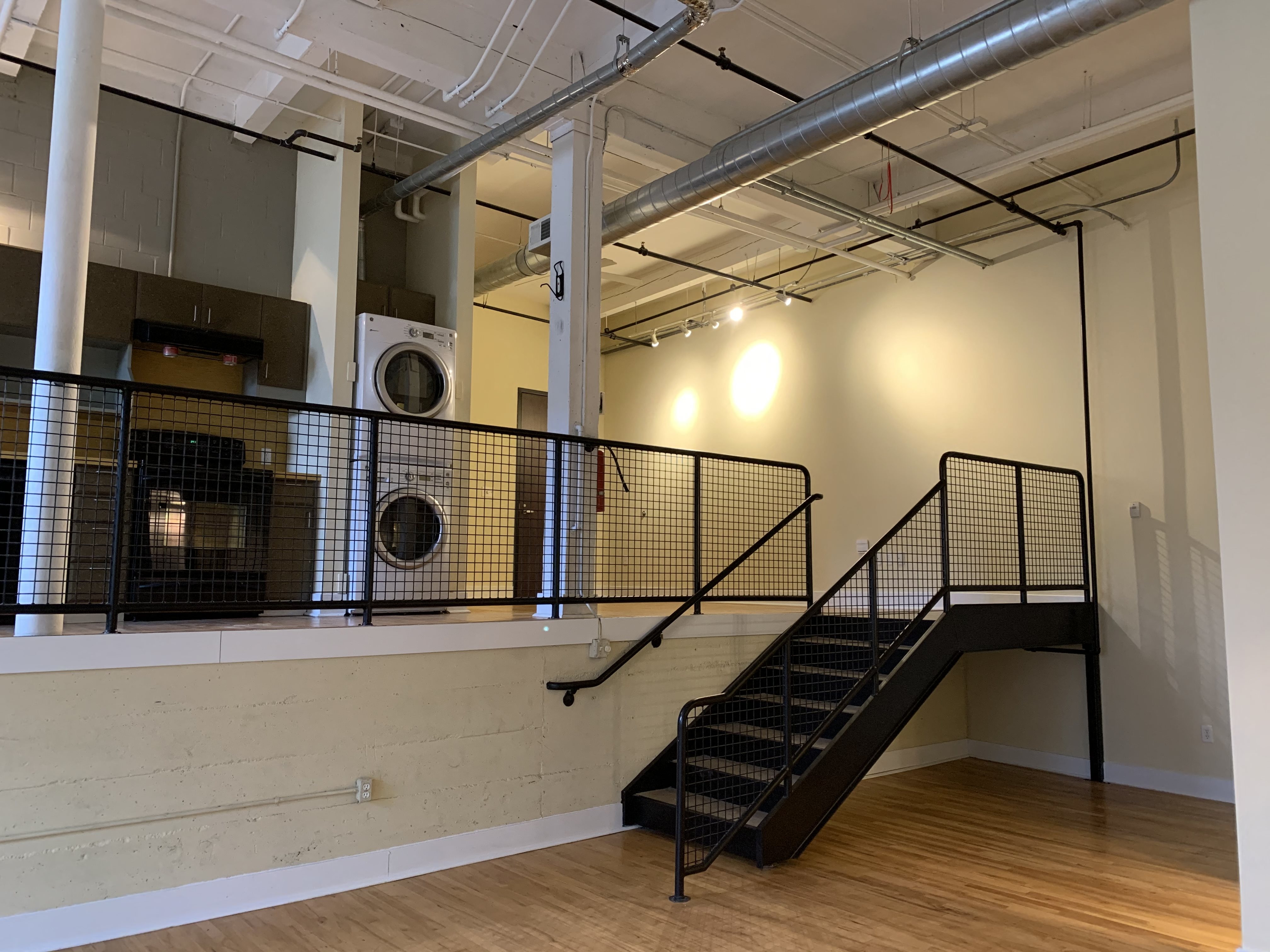 loft style apartment hardwood floors