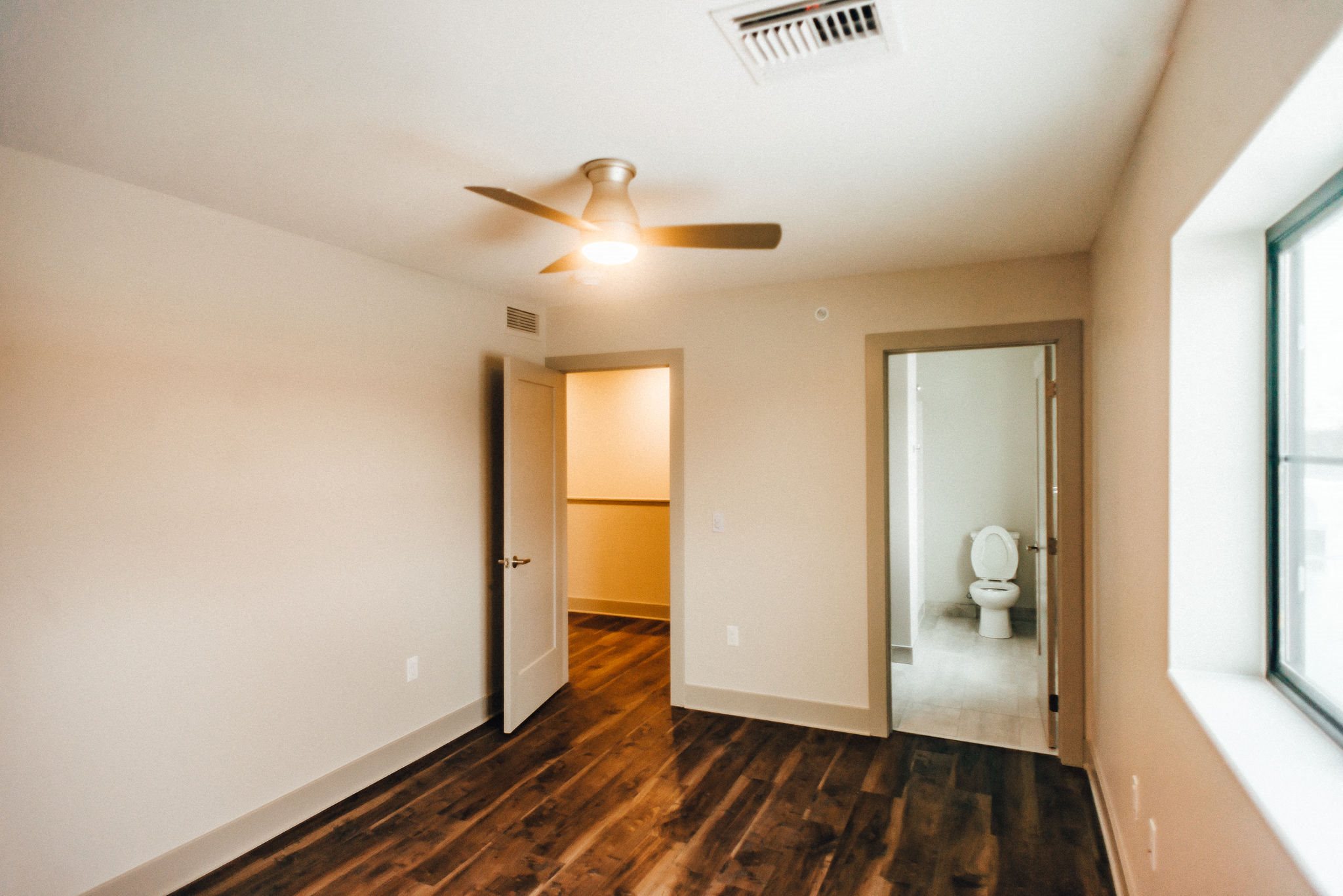 apartment bedroom with ensuite