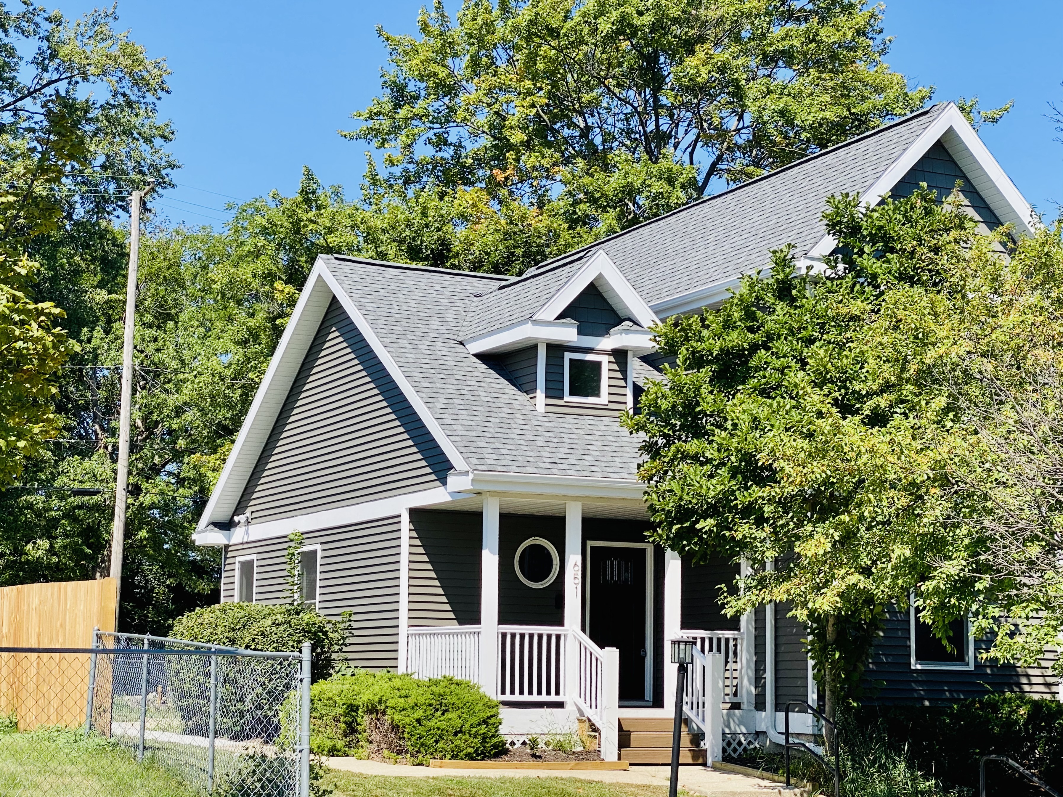 Grey sided home