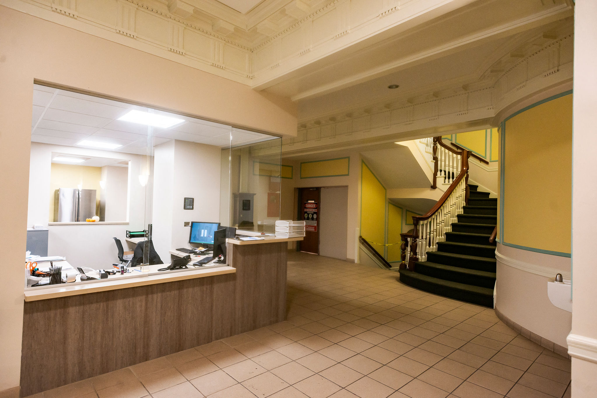 entry lobby front desk